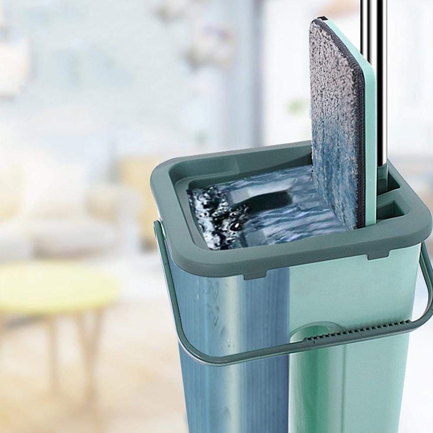 2-in-1 Flat Mop And Bucket Set - Happy Price - Image 2
