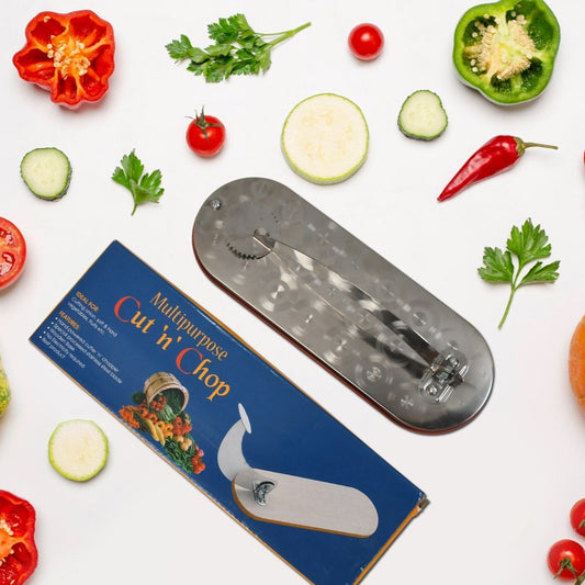 Steel Vegetable Cutter Premium Quality Cutter For Fruit  Vegetable  Meat Cutting Use ( Color Box ) - Happy Price - Image 1