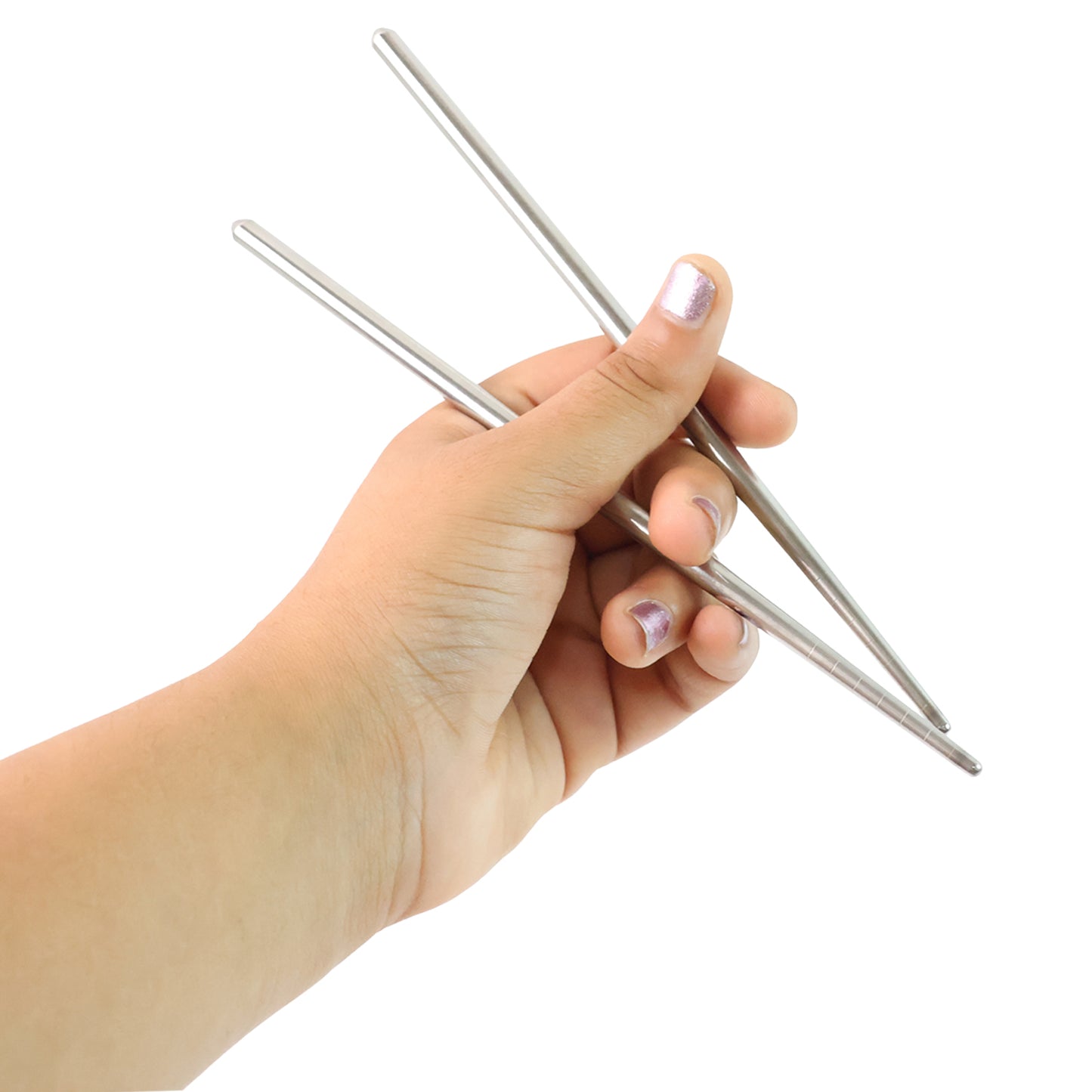 Durable Stainless Steel Chopsticks Set - 2 Pcs, Reusable & Easy Clean - Happy Price - Image 2