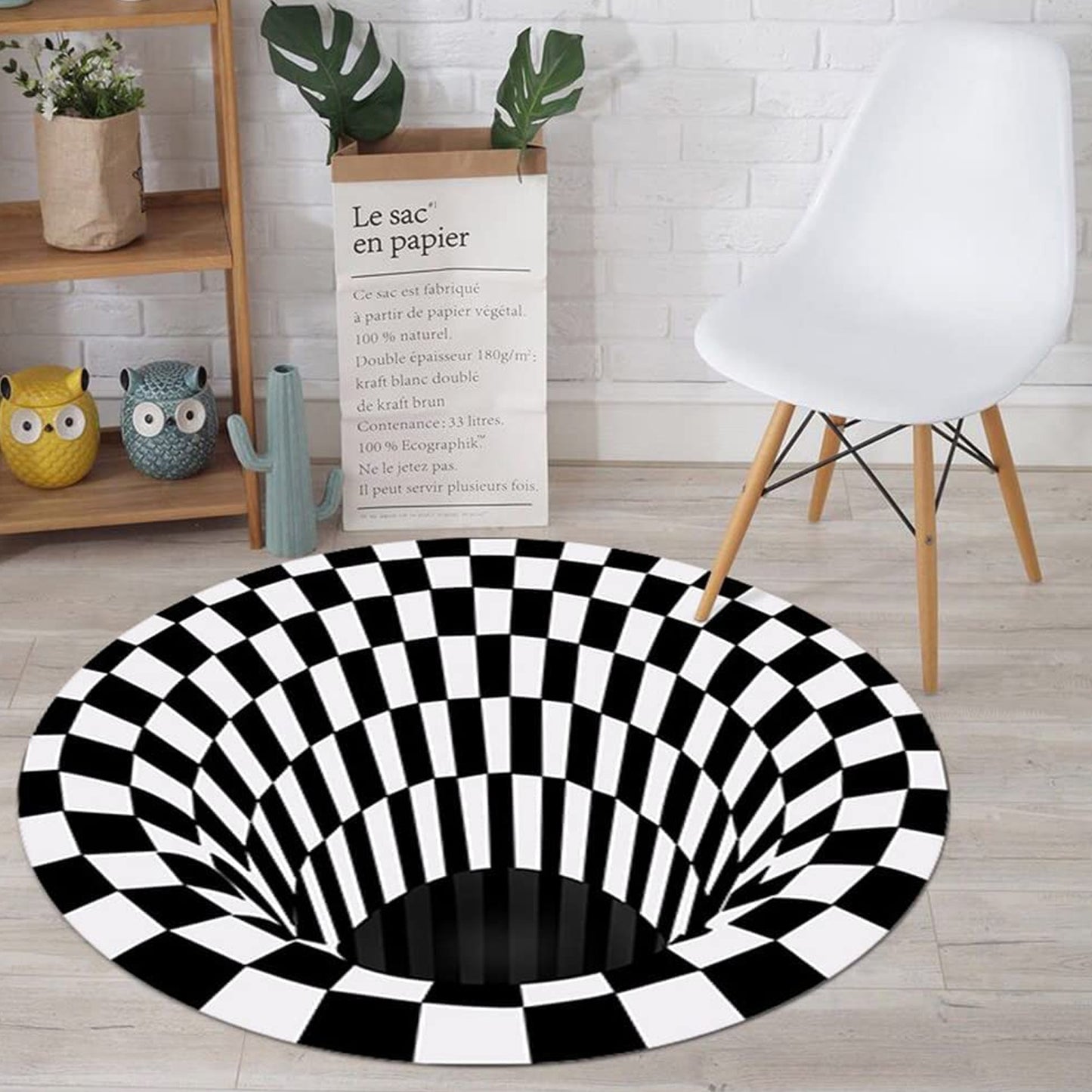 3d Space Round Carpet Floor Mat Non-woven Doormat (1 Pc  78 Cm) - Happy Price - Image 3