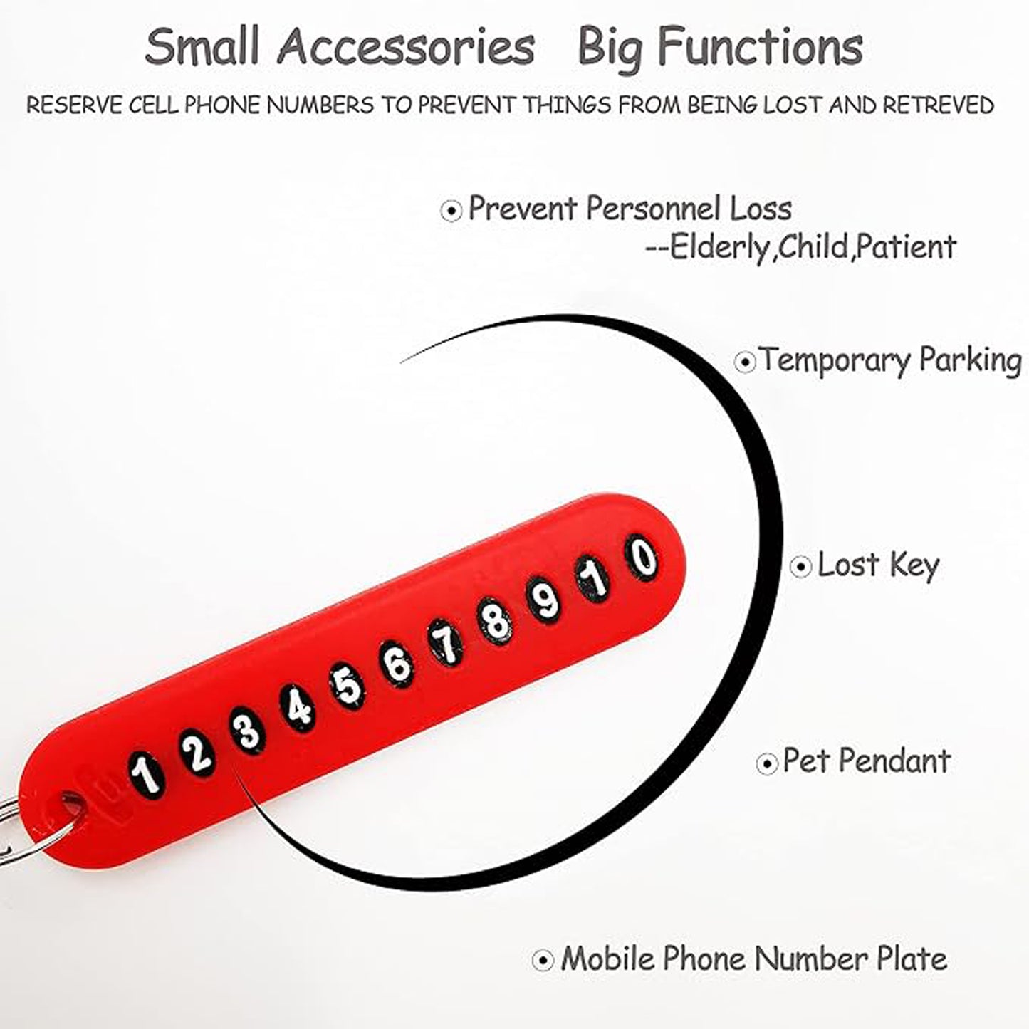 Numbered Anti-Lost Keychain for Keys & Bags - 1 Pc - Happy Price - Image 5