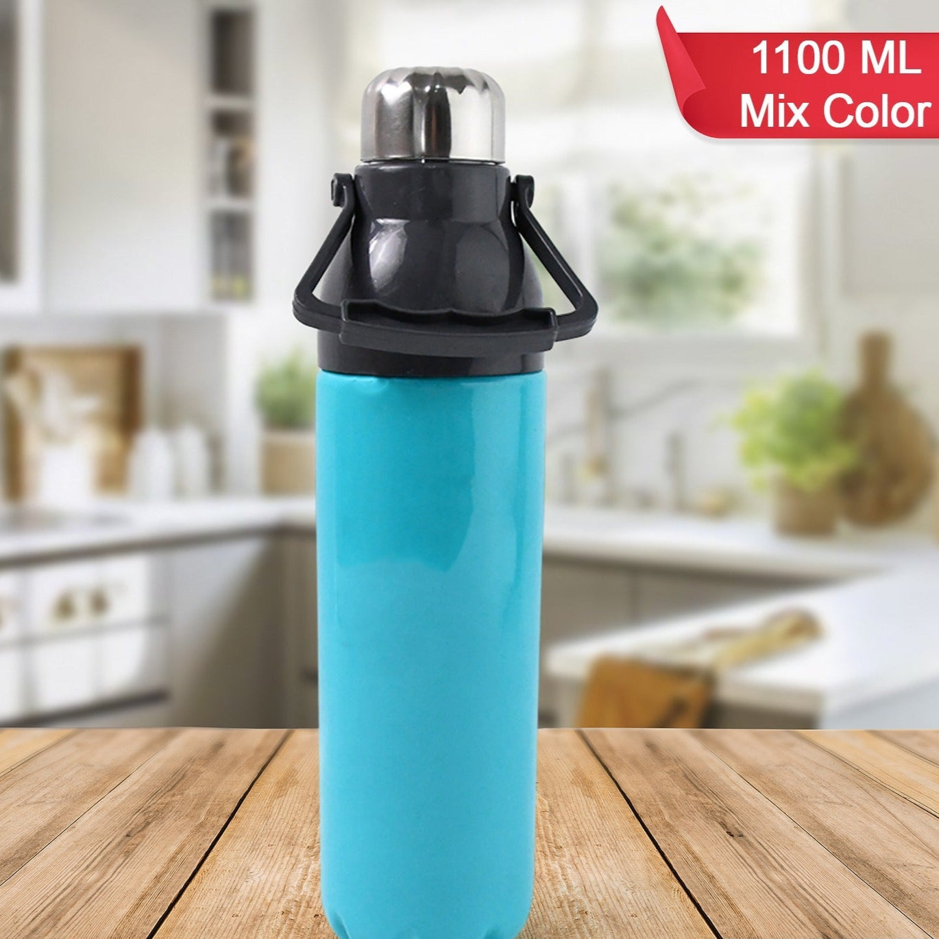 Plastic Sports Bottle Insulated Leakproof Bpa-free (1100ml  Mix Color) - Happy Price - Image 1
