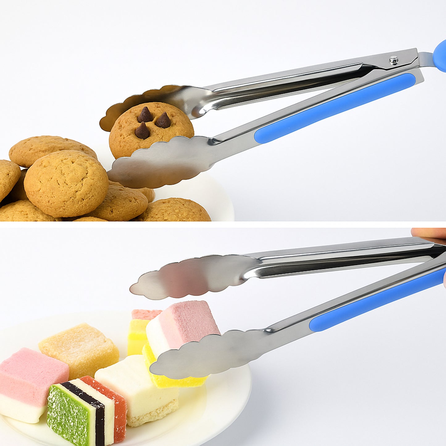 Premium Stainless Steel Kitchen Tong with Silicone Grip - 1 Pc - Happy Price - Image 5