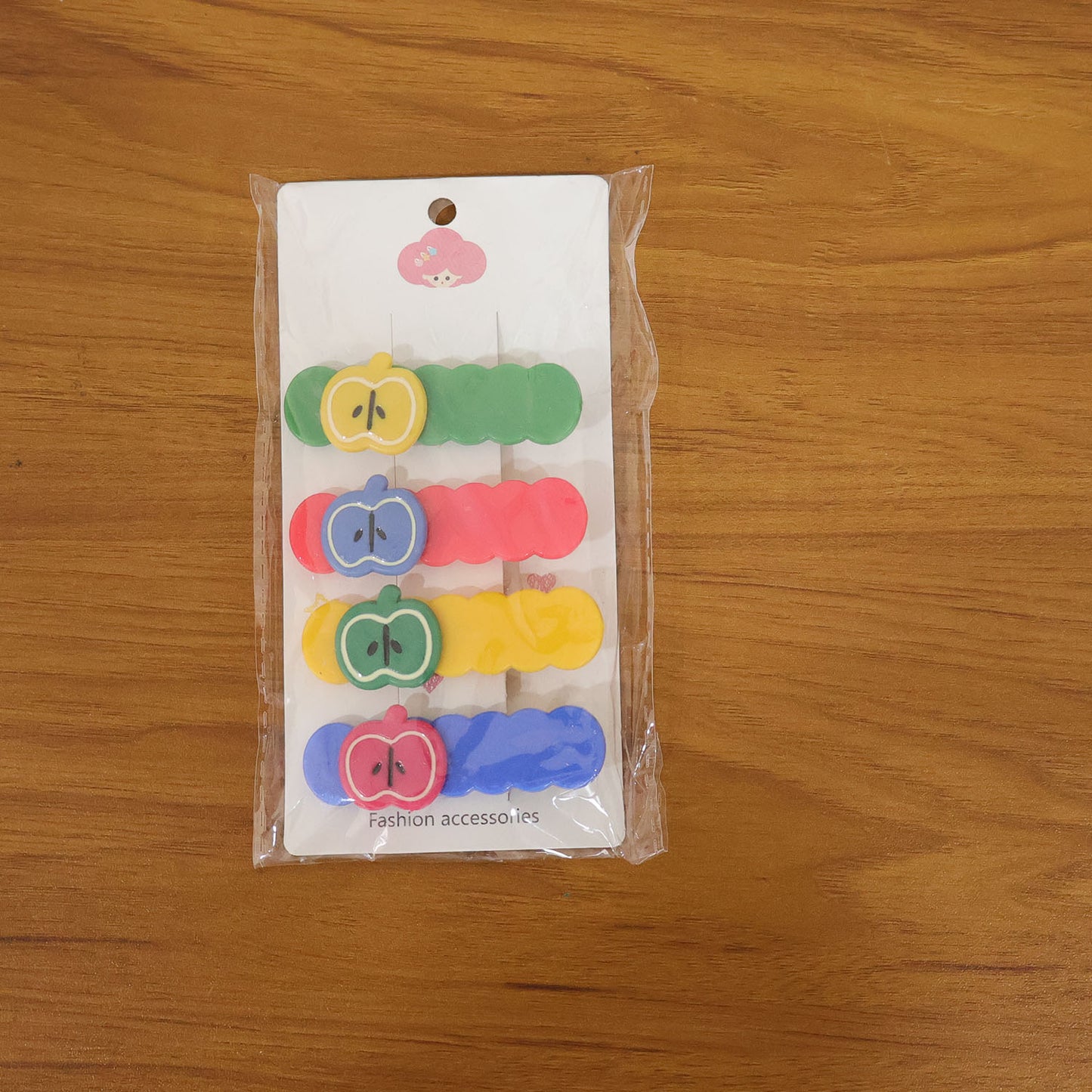 Cute Apple Design Hair Clips Set - 4 Pieces for Girls - Happy Price - Image 7
