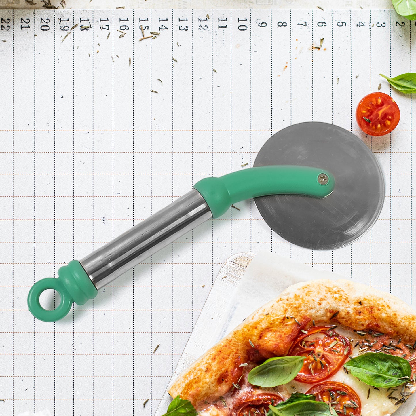 Kitchen Stainless Steel Wheel Pizza Cutter (1 Pc) - Happy Price - Image 3