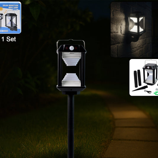 Solar Motion Sensor LED Wall Lamp - Waterproof Outdoor Light (1 Set) - Happy Price - Image 1