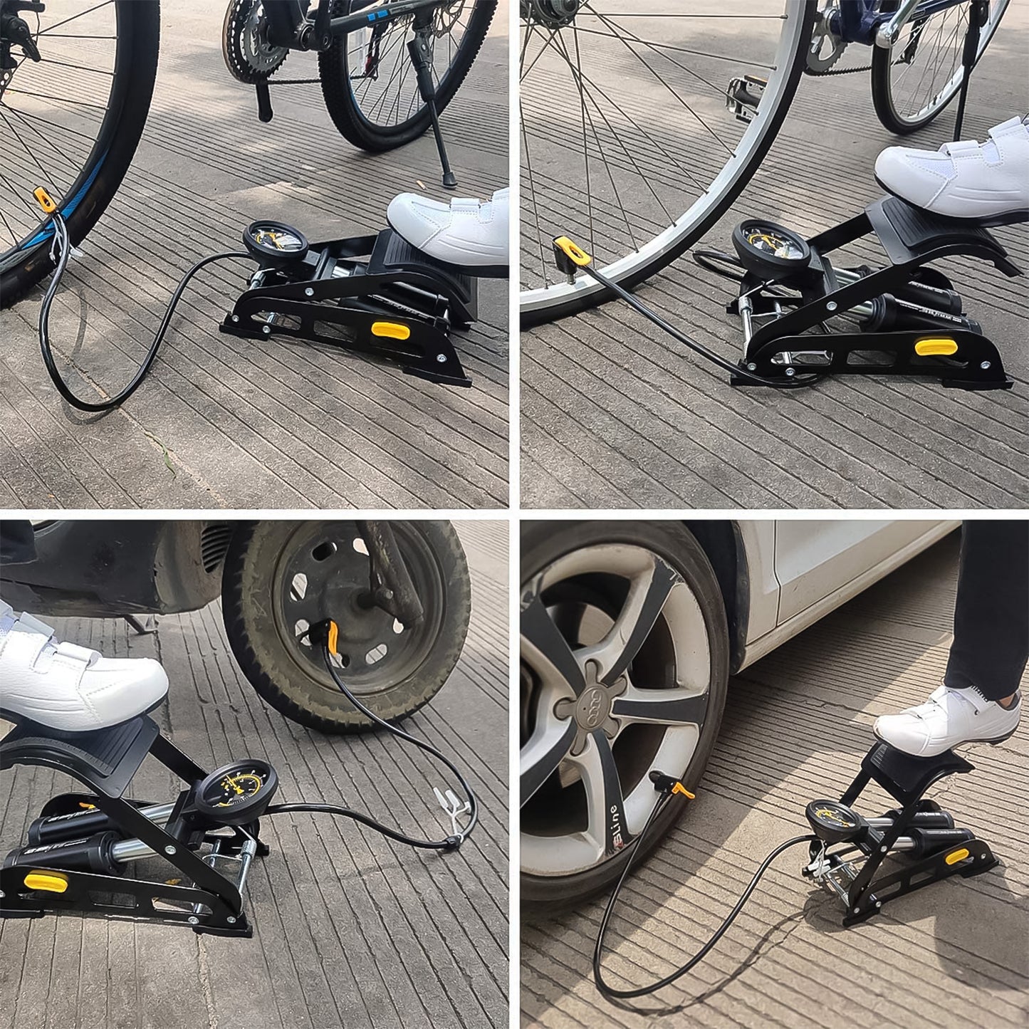 High-Pressure Foot Pump for Cars & Bikes - 100 PSI Portable Air Compressor - Happy Price - Image 4