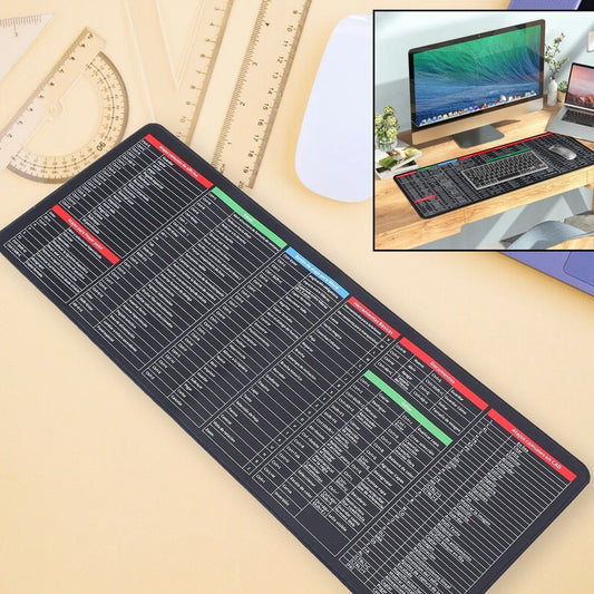 Shortcut Keyboard Mat Mouse Pad Mat Mouse Pads For Desk Quick Key Super Large Anti-slip Keyboard Pad Desk Accessories Desktop Mouse Pad Office Oversized Big Mouse Pad Rubber (8030 Cm) - Happy Price - Image 1
