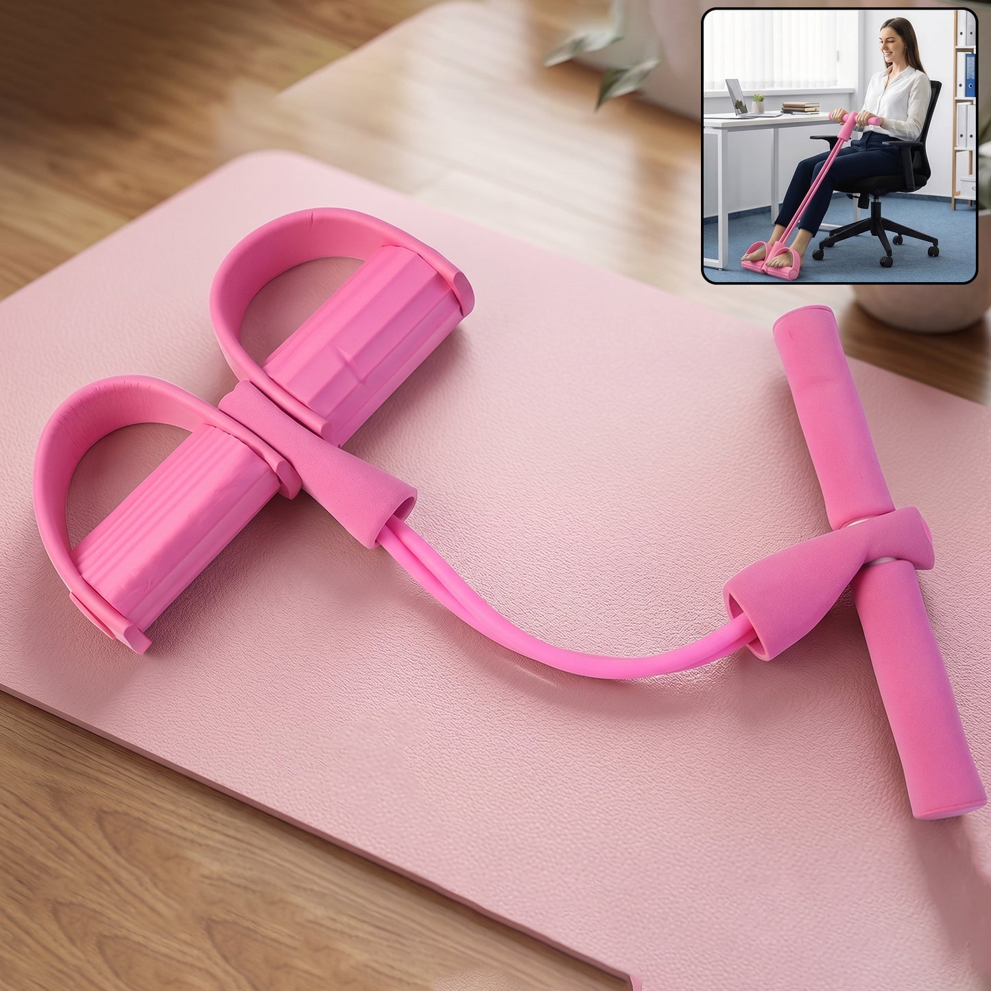 Portable Foot Pedal Pull Rope Exerciser for Full Body Workout (1 Pc) - Happy Price - Image 2