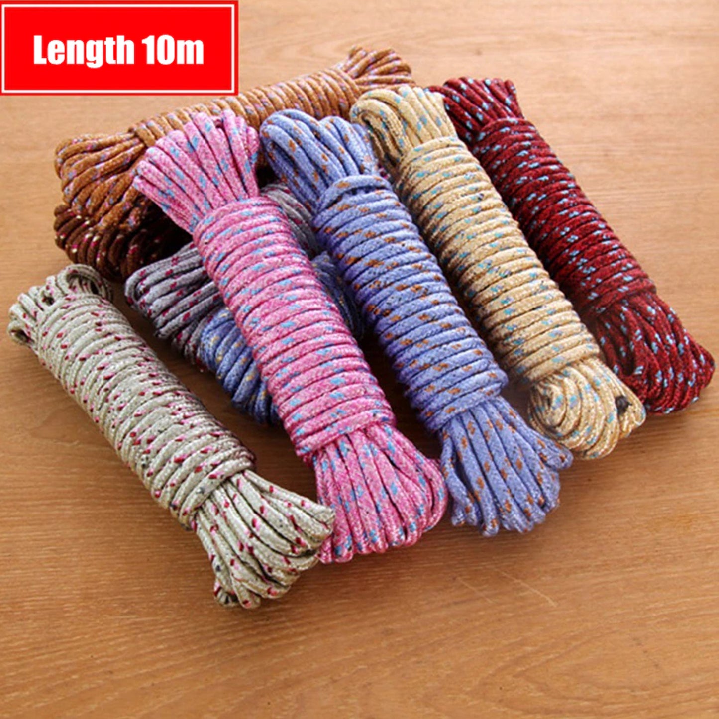10 Meter Heavy Duty Laundry Drying Clothesline Rope Portable Travel Nylon Cord Sturdy Clothes Line For Outdoor Camping Indoor Crafting Art Projects - Happy Price - Image 5