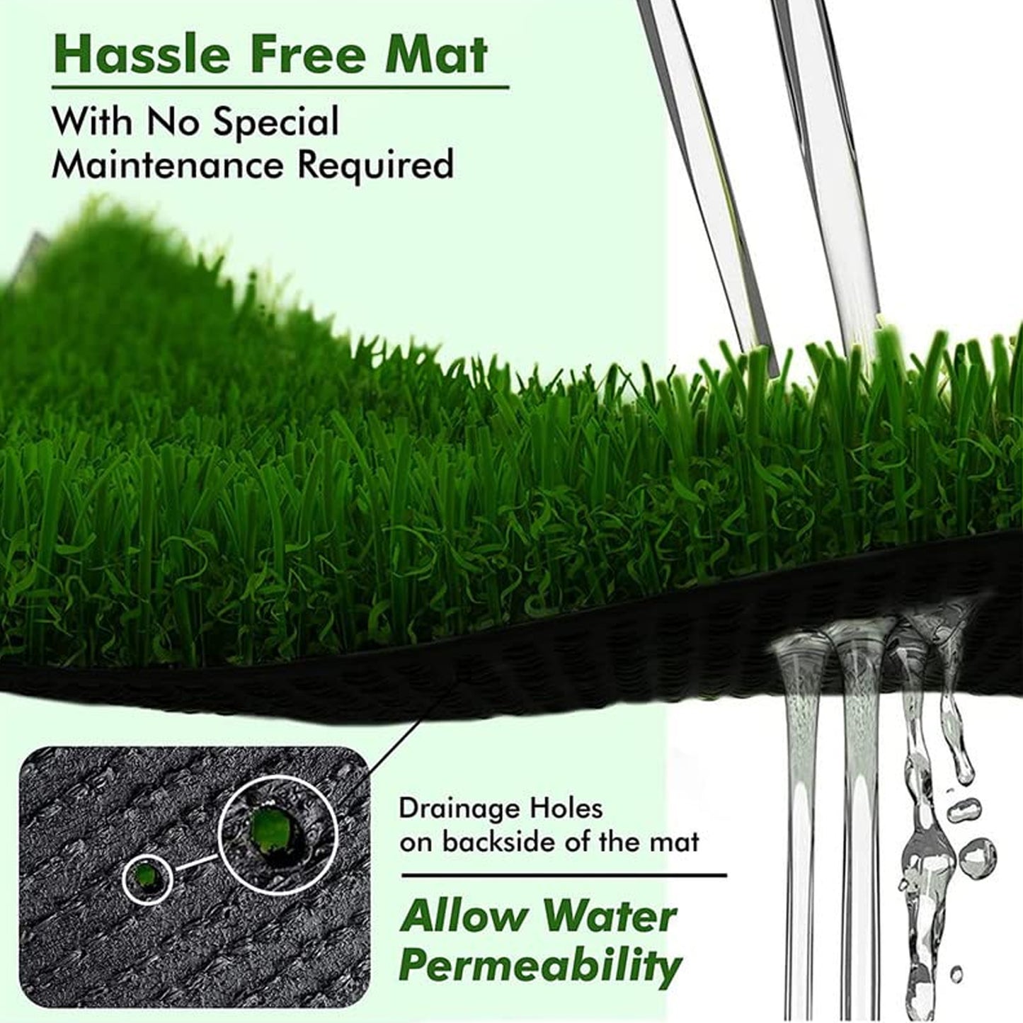Artificial Grass For Balcony Or Doormat Soft And Durable Plastic Turf Carpet 58x38cm - Happy Price - Image 5