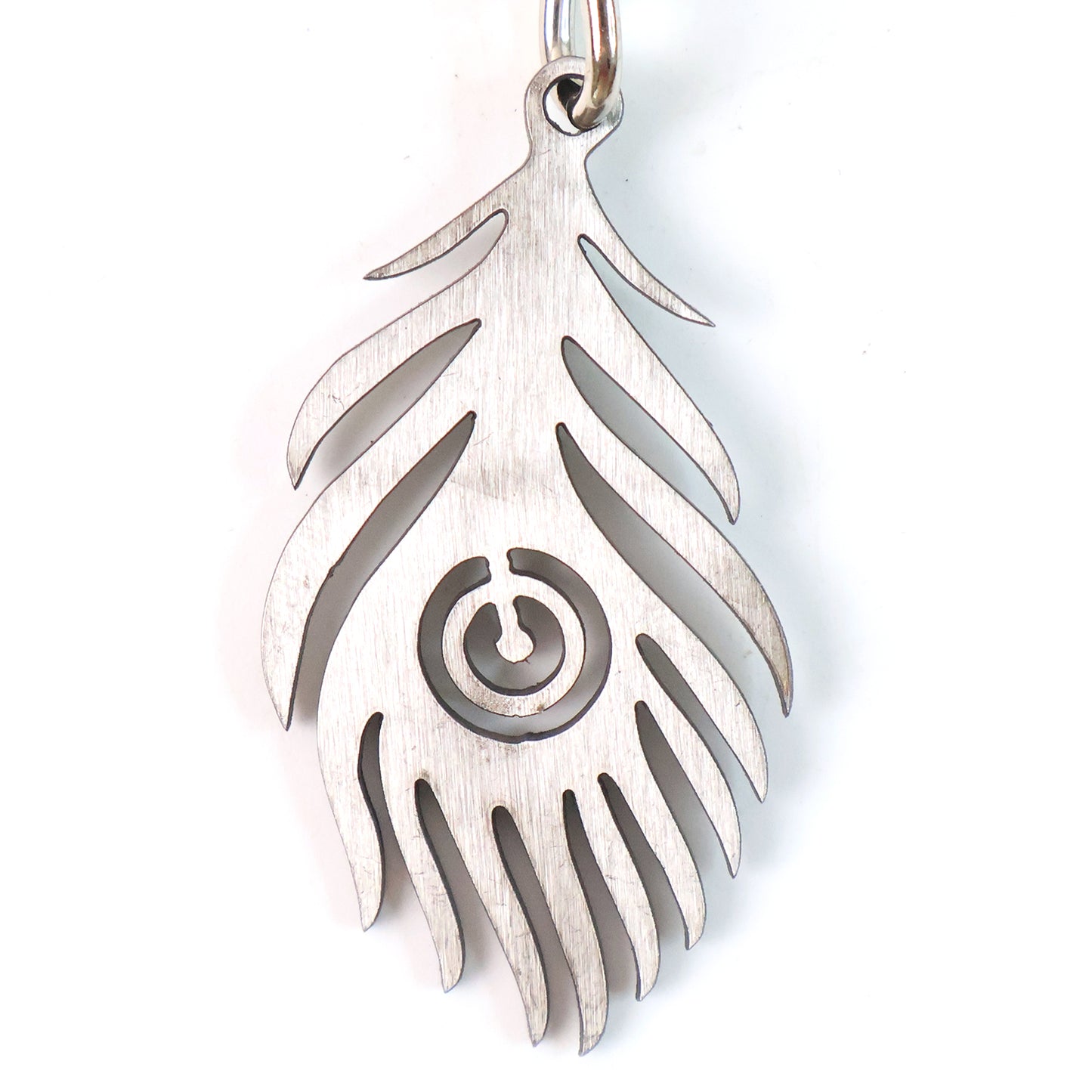 Stylish Stainless Steel Peacock Feather Keychain (1 Pc) - Happy Price - Image 5