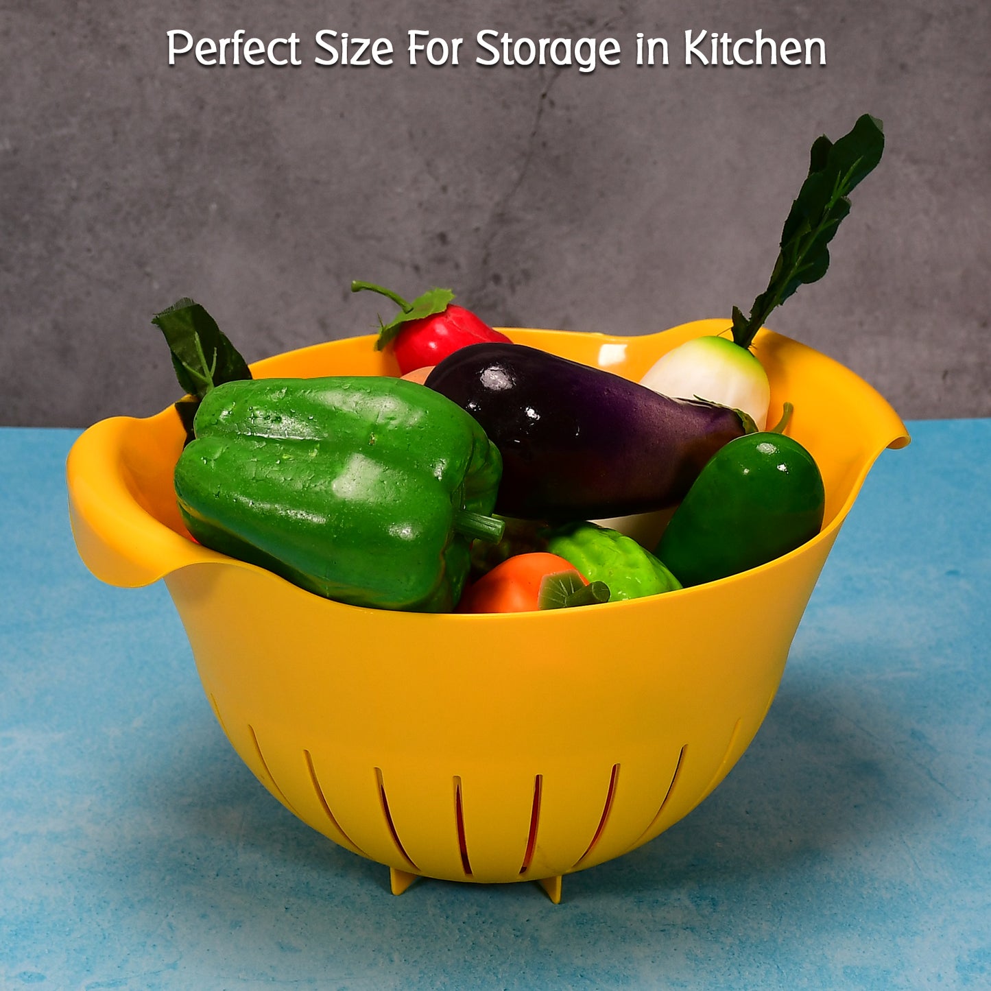 Plastic Washing Bowl with Strainer for Fruits, Vegetables & Pasta - Happy Price - Image 6