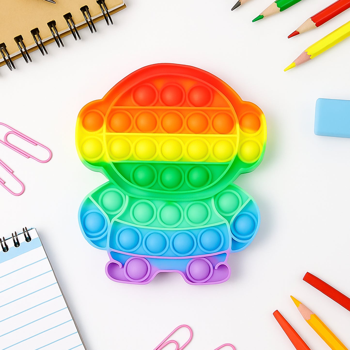 Astronaut Silicone Pop It Fidget Toy for Stress Relief (1 Pc) - Happy Price - Image 2