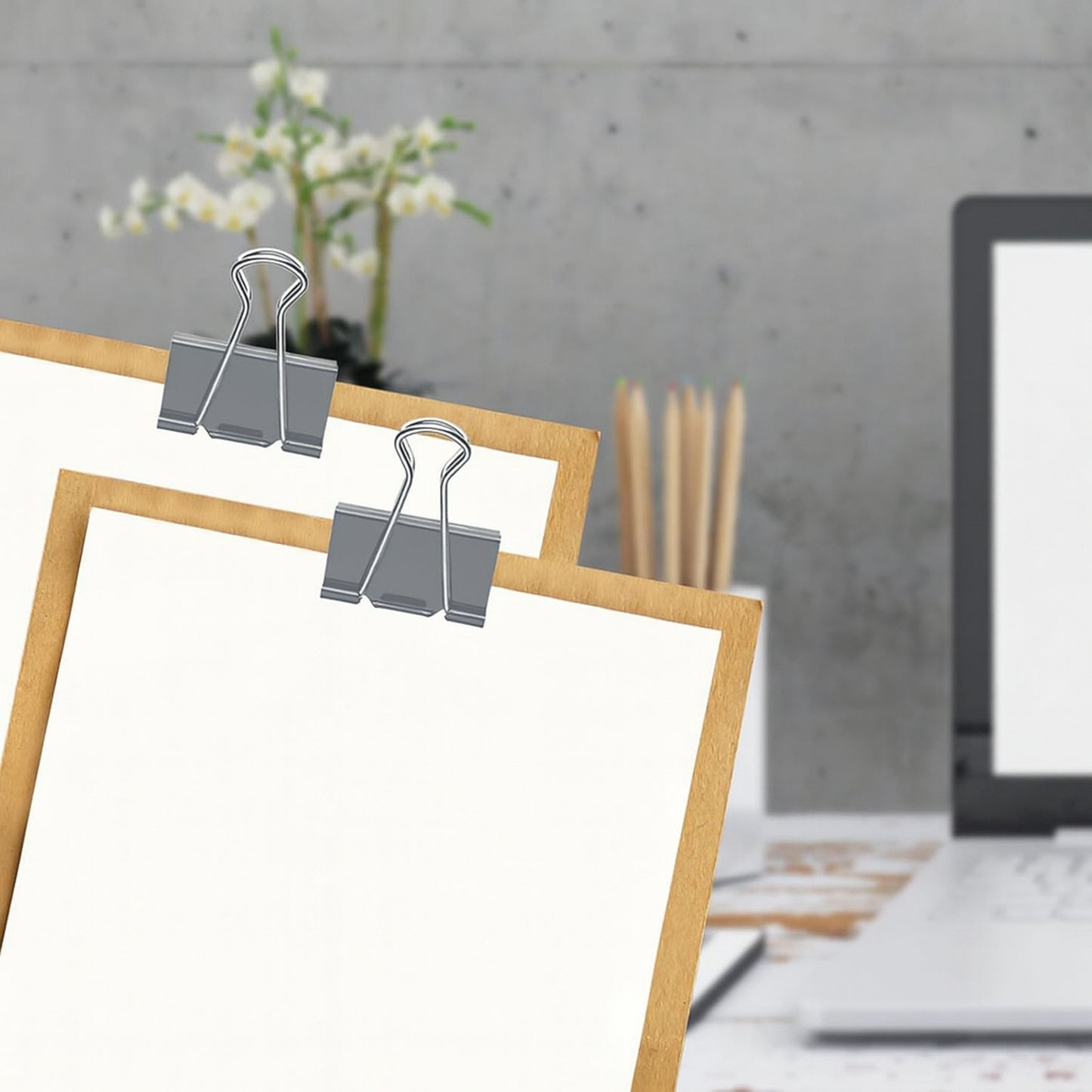 Durable Foldback Binder Clip - 1 Piece Metal Paper Clamp - Happy Price - Image 4