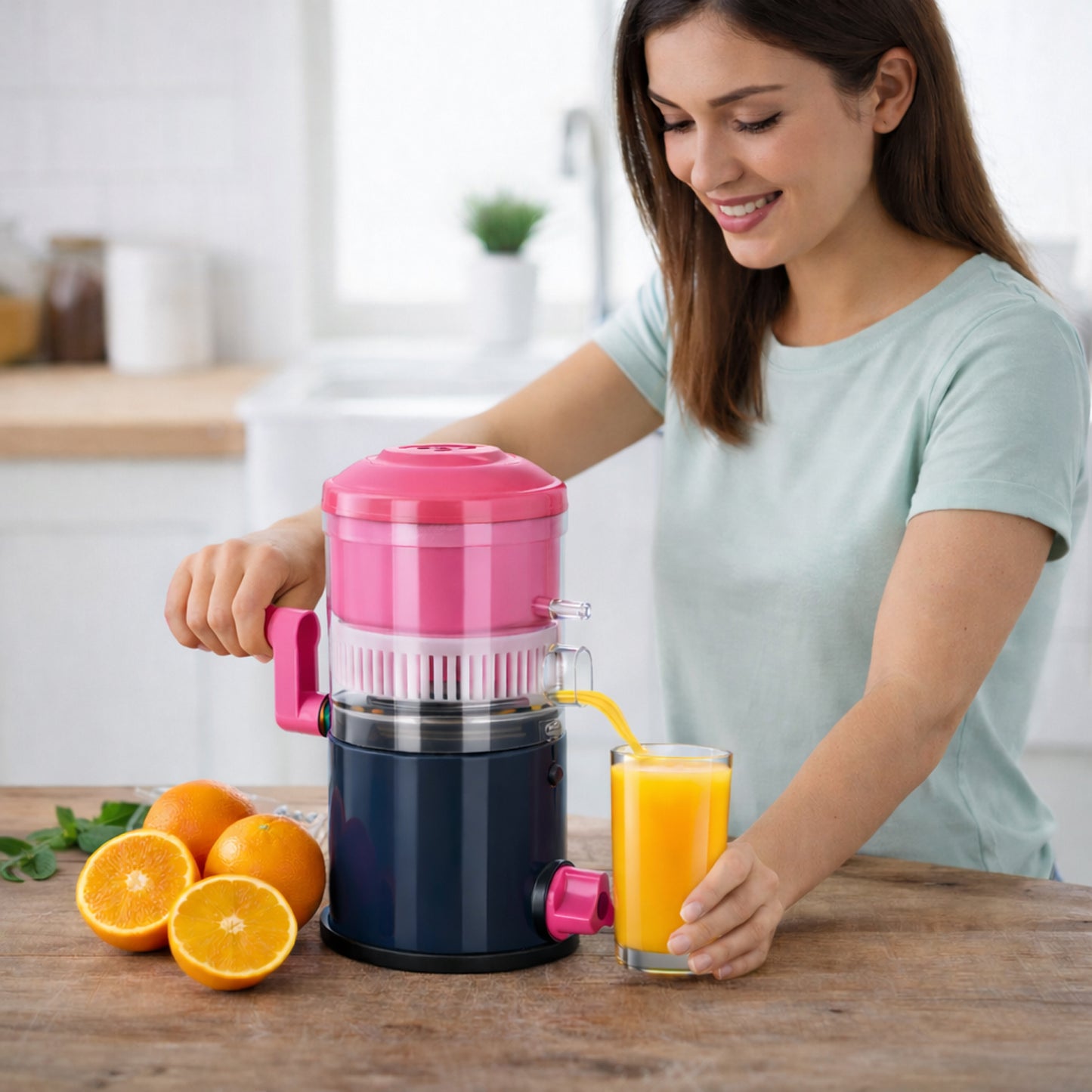 Manual Hand Press Juicer for Citrus Fruits - 1 Set - Happy Price - Image 3