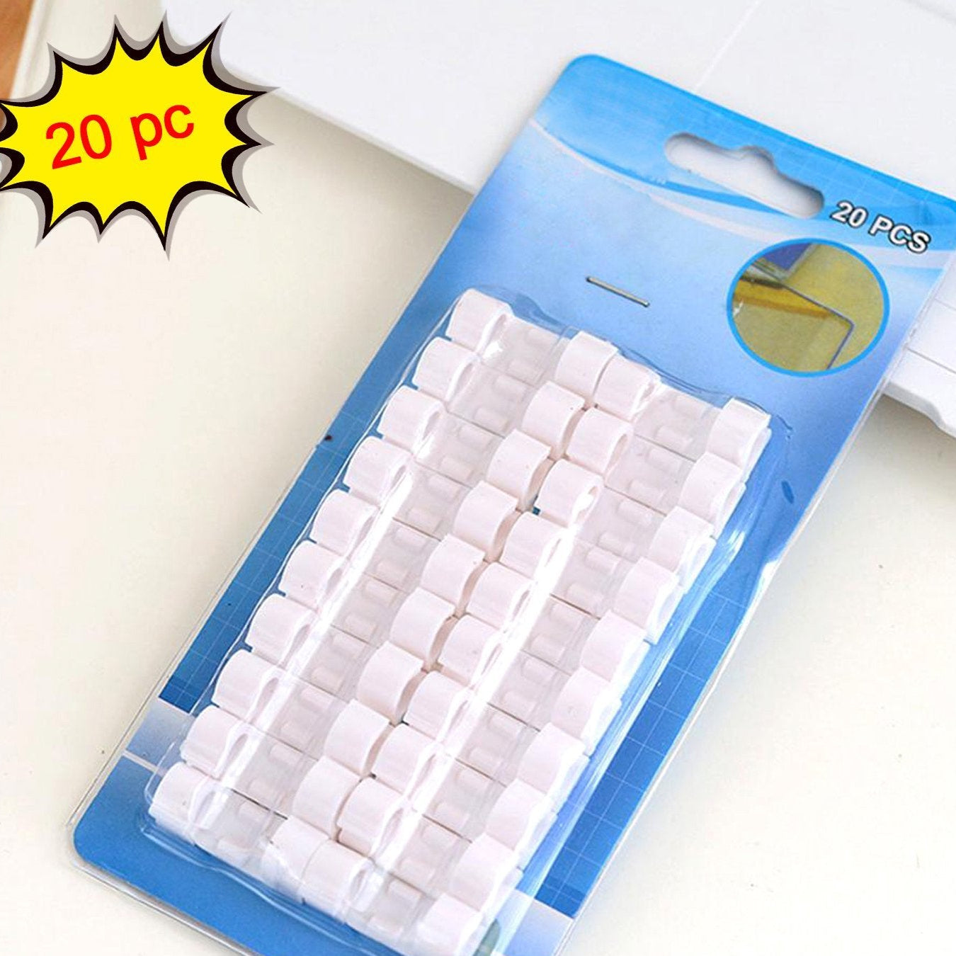 Self Adhesive Cable Clips Wire Manage Holder Sticky Mount-round Plastic Cable Cord - Happy Price - Image 1