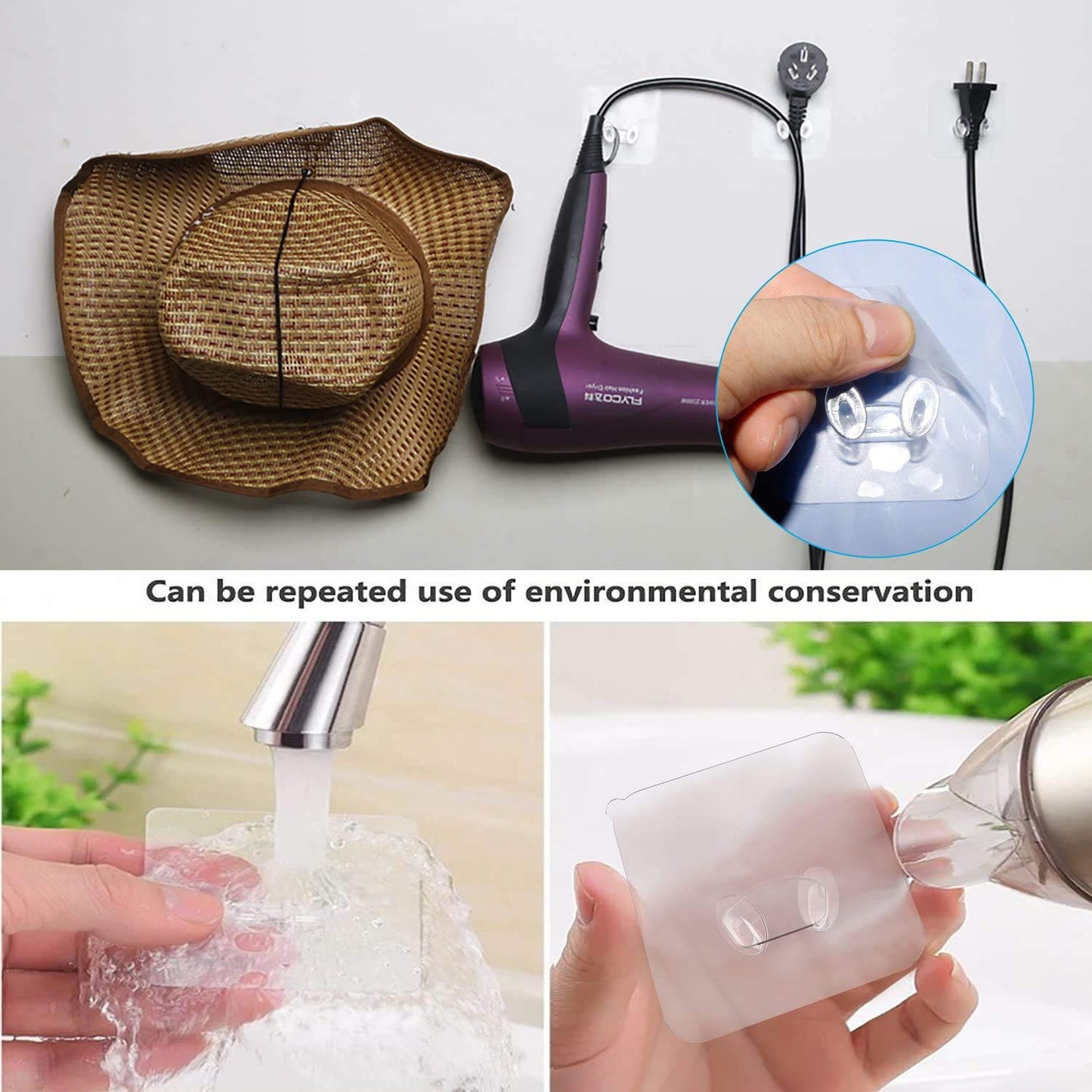 Clear Adhesive Wall Hooks - Strong Hold for Home & Office - Happy Price - Image 5
