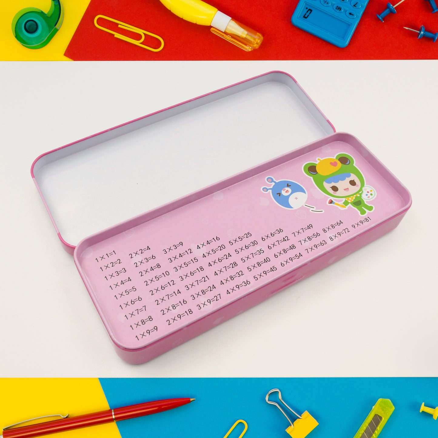 12 Pcs Stationery Kit 1 Pencil Box Compass Box 1 Eraser 1 Scissors 1 Ruler 4 Pencil 2 Diary 1 Bottle 1 Sharpener Stationary Set For Kids Birthday Return Gifts For Kids Stationary Gift Set (12 Pcs Set) - Happy Price - Image 6