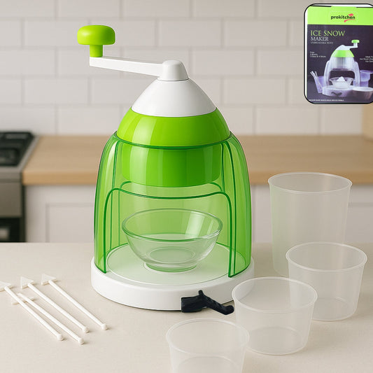 Manual Ice Crusher  Snow Cone Maker With Hand Crank - Happy Price - Image 1