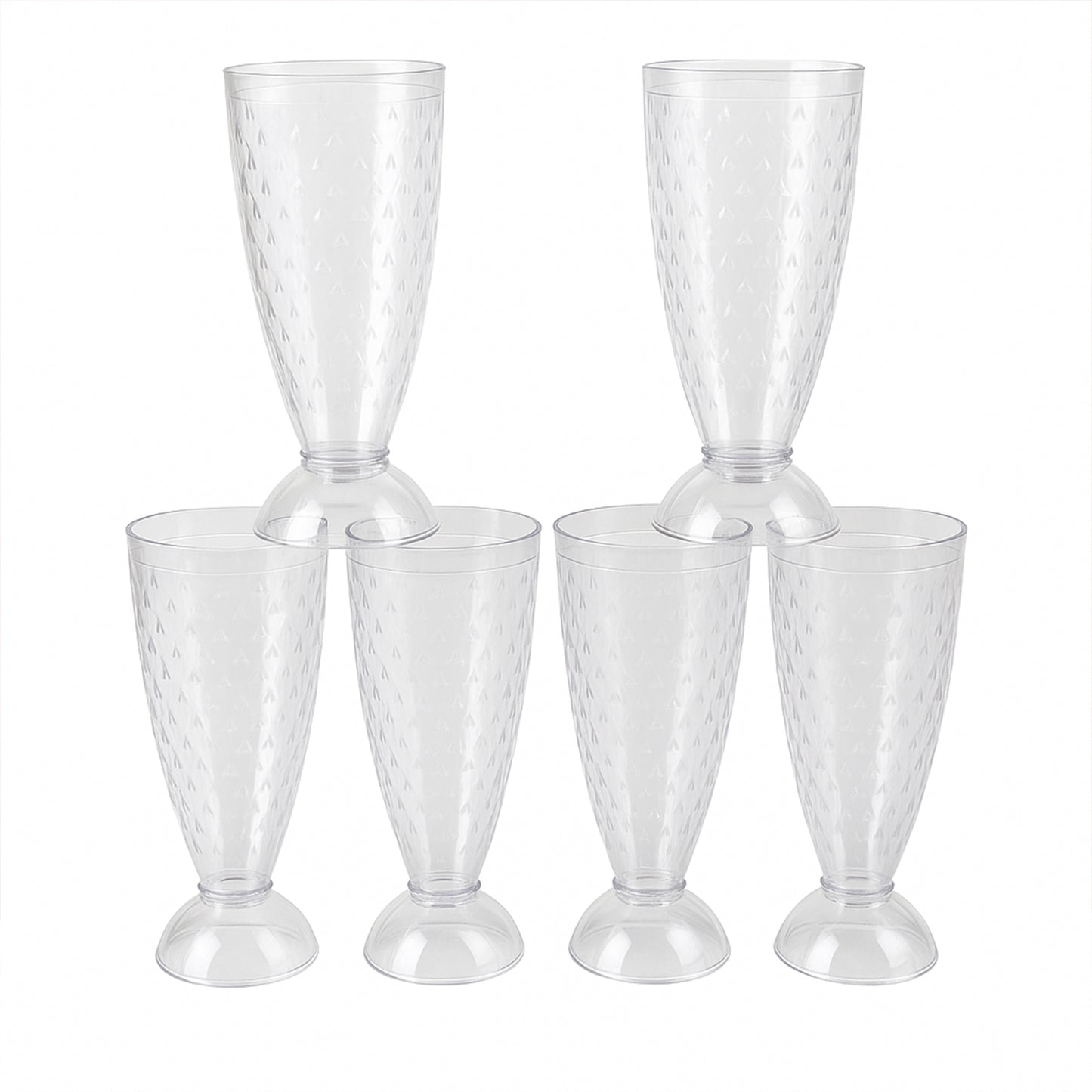 Supermom Transparent Plastic Milkshake Glass Set (400ml  6 Pc) - Happy Price - Image 2