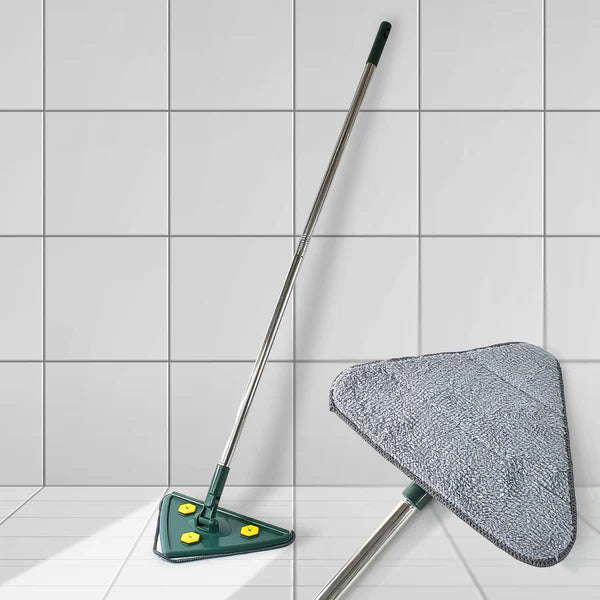 2 In 1 Extendable Triangle Mop Retractable Cleaning Mop Brush  Viper 360 Degree Rotating Floors Wall Cleaning Mop Dust Mop With Telescopic Handle And Reusable Mop Heads (1 Pc) - Happy Price - Image 1