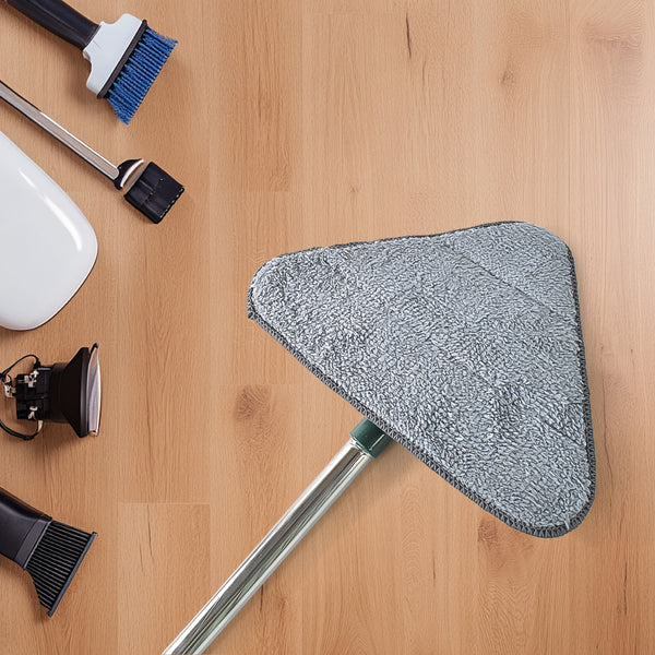 2 In 1 Extendable Triangle Mop Retractable Cleaning Mop Brush  Viper 360 Degree Rotating Floors Wall Cleaning Mop Dust Mop With Telescopic Handle And Reusable Mop Heads (1 Pc) - Happy Price - Image 4