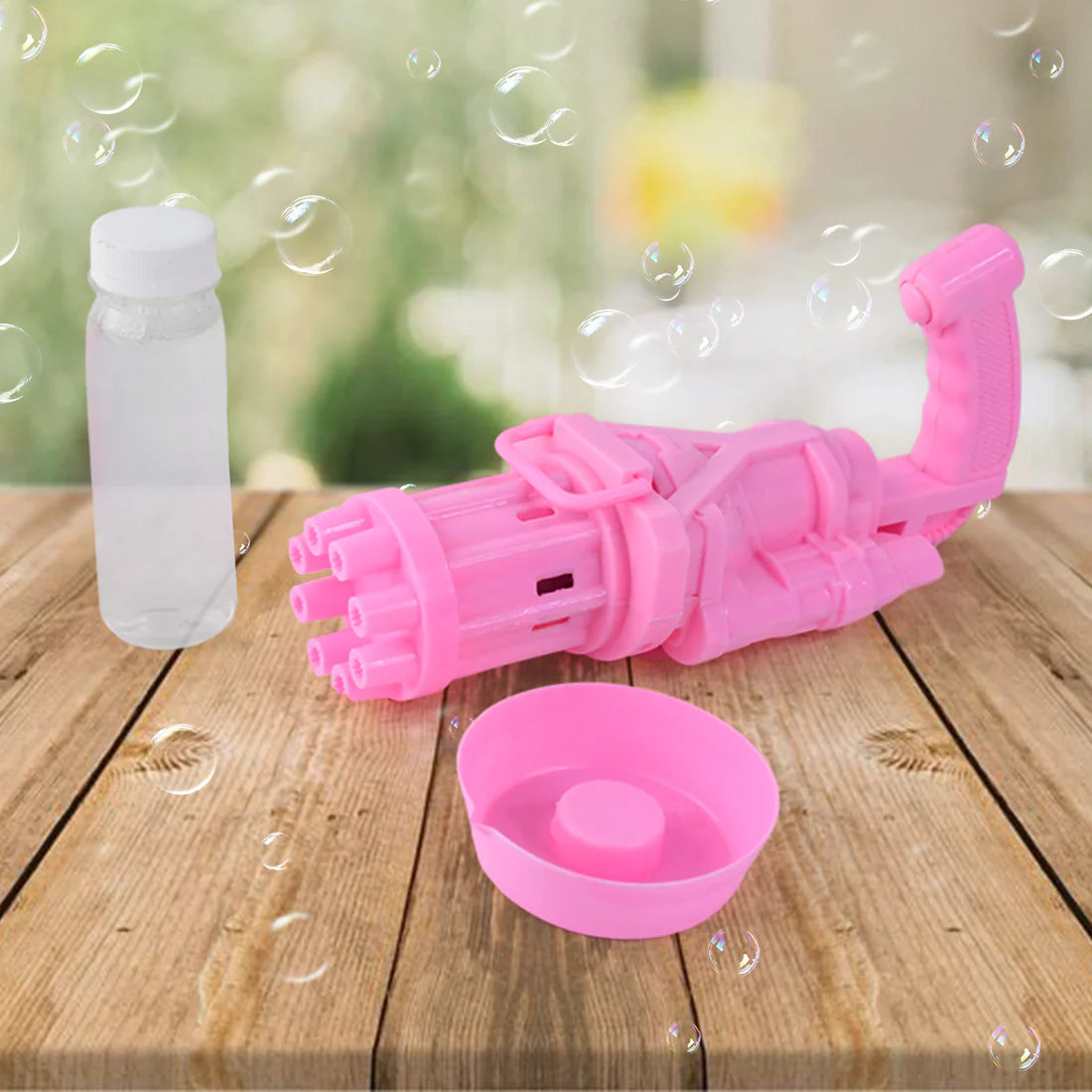 8-hole Battery Operated Bubbles Gun Toys For Boys And Girls - Happy Price - Image 1