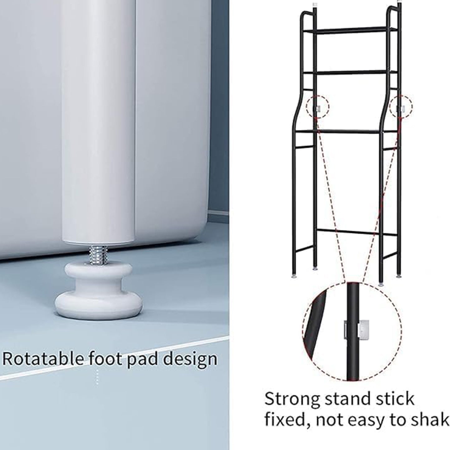 Multi-Layer Floor Stand Storage Rack for Bathroom & Laundry Room - Happy Price - Image 4