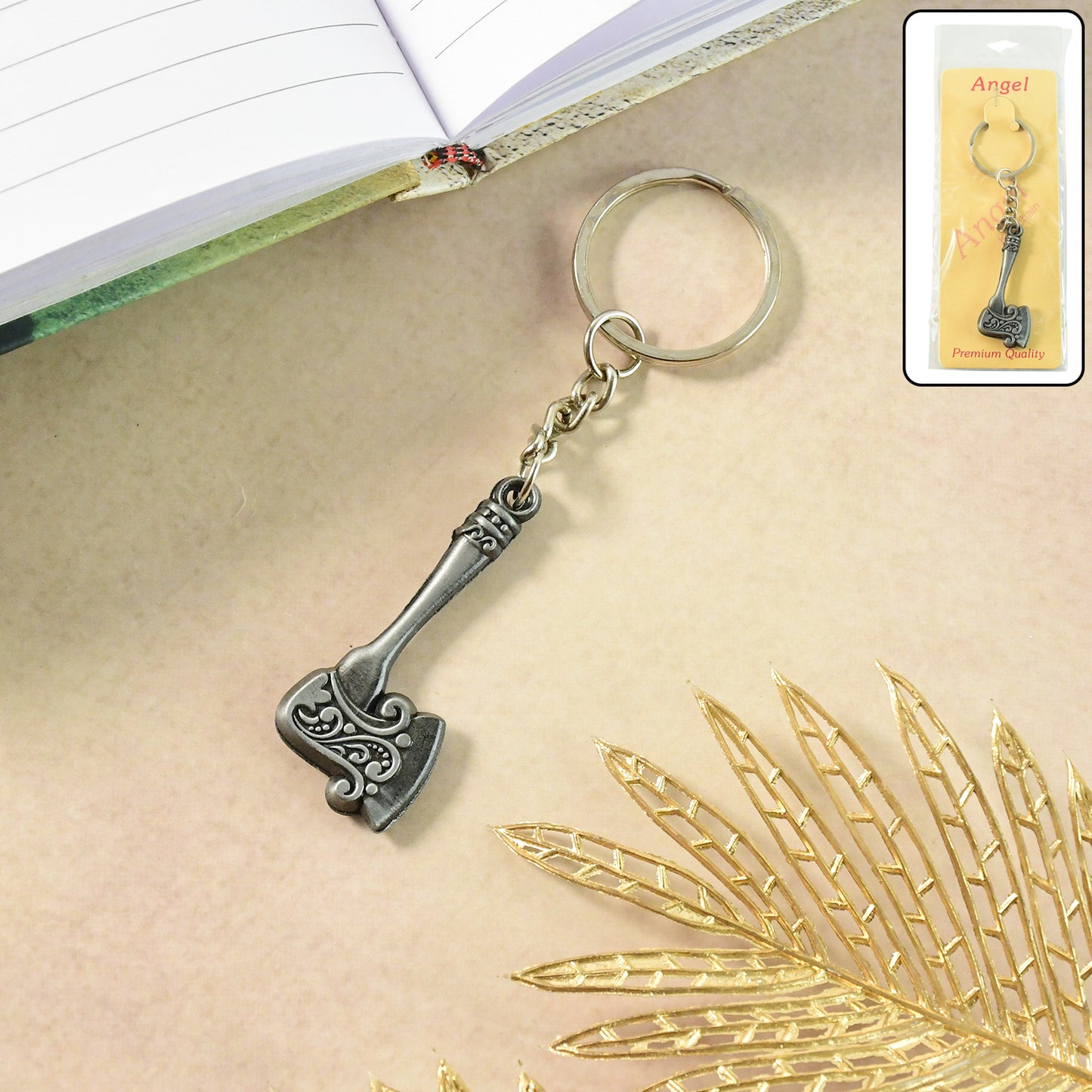 Metal Axe Shape Keychain - Unique Tool Design Key Holder (1 Pc) - Happy Price - Image 6