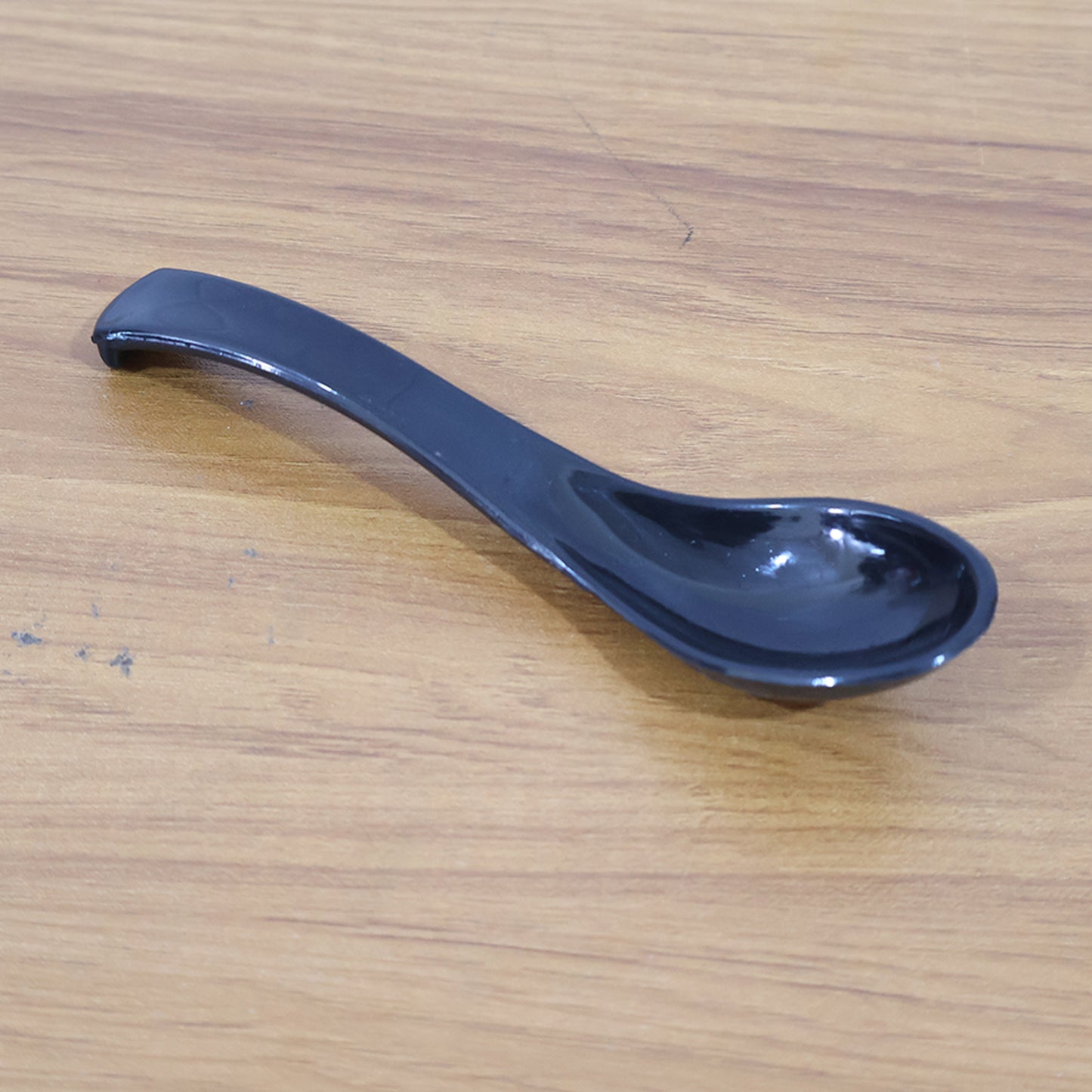 Durable Black Plastic Soup Spoon - Deep Bowl, Ergonomic Handle (1 Pc) - Happy Price - Image 6