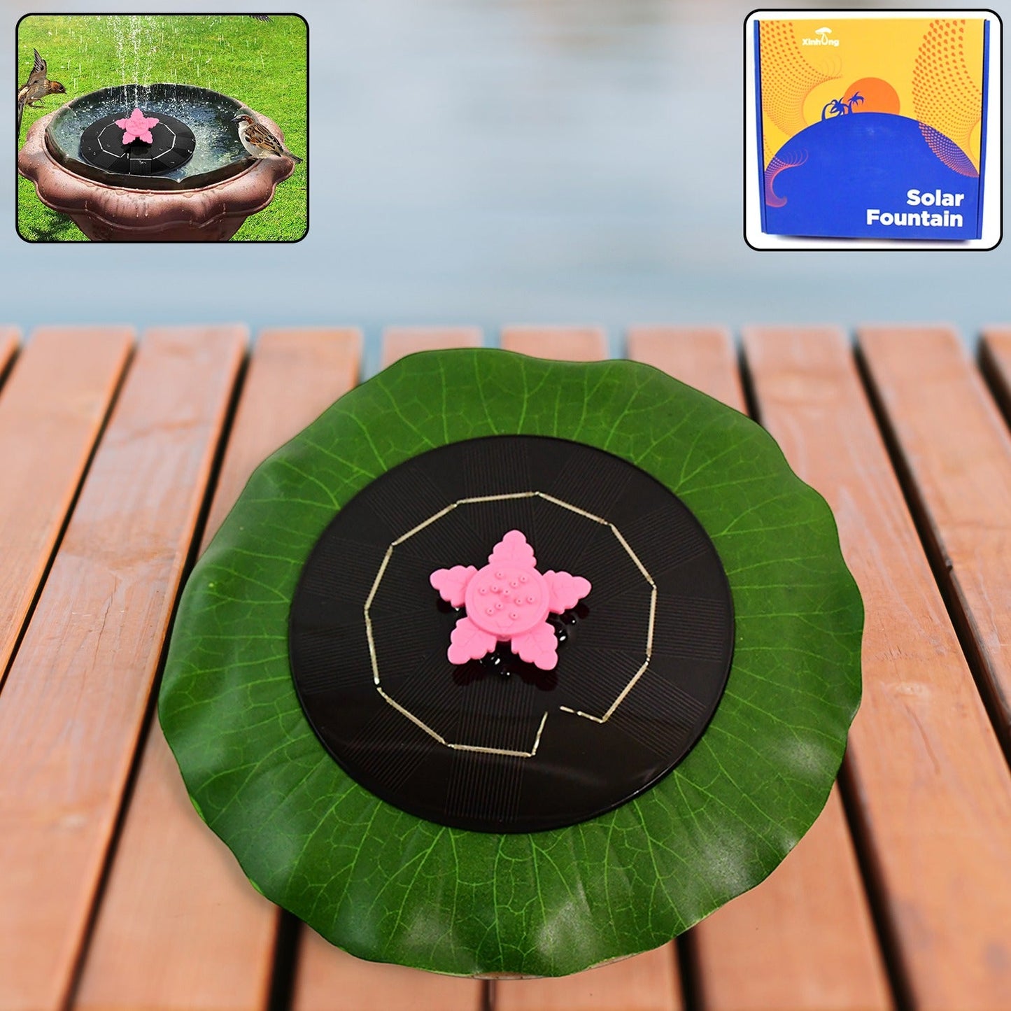 Solar Floating Fountain Pump for Garden Ponds - Happy Price - Image 1