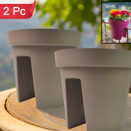 Creative Flower Pot Balcony Flower Pot Holder (2 Pc) - Happy Price - Image 1