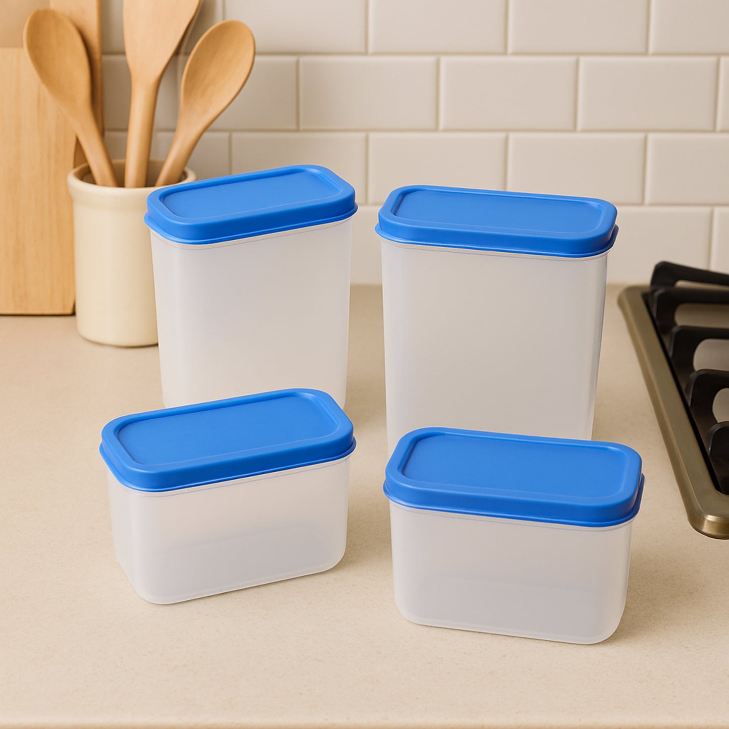 Apex Glory Plastic Storage Container Box Set (4 Pc) - Happy Price - Image 3