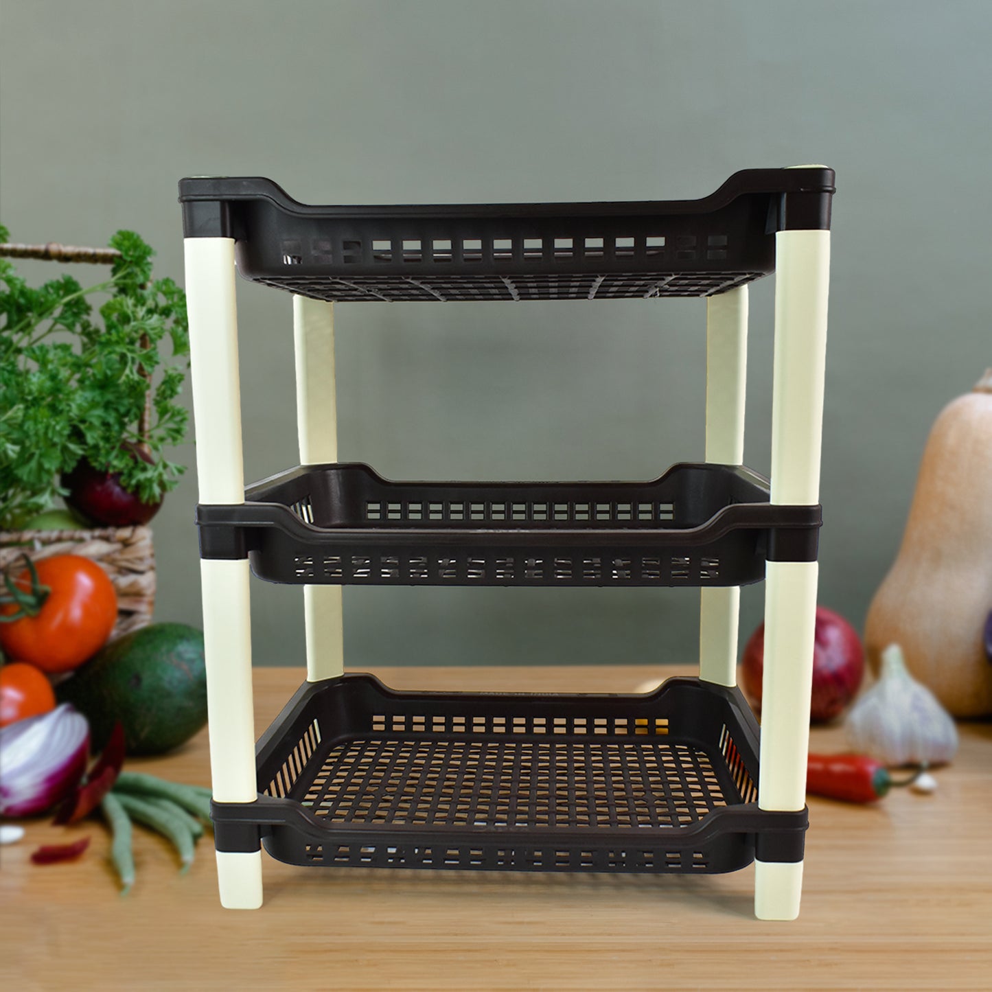 Apex Big Multi Use Plastic Storage Rack  3-tier (1 Pc) - Happy Price - Image 6