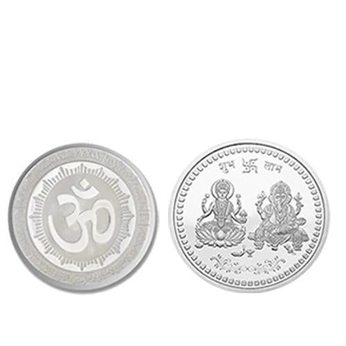 866 Pure Silver Lakshmi Coin for Gifts and Pooja - Happy Price - Image 1