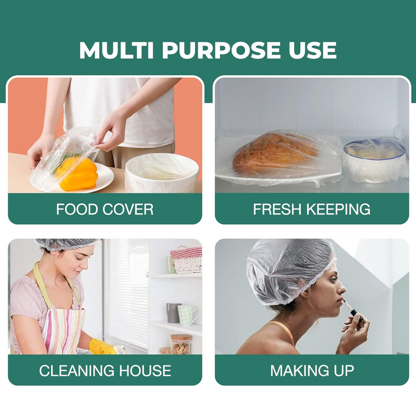 20 Pc Disposable Shower Caps for Women - Waterproof Hair Covers - Happy Price - Image 3
