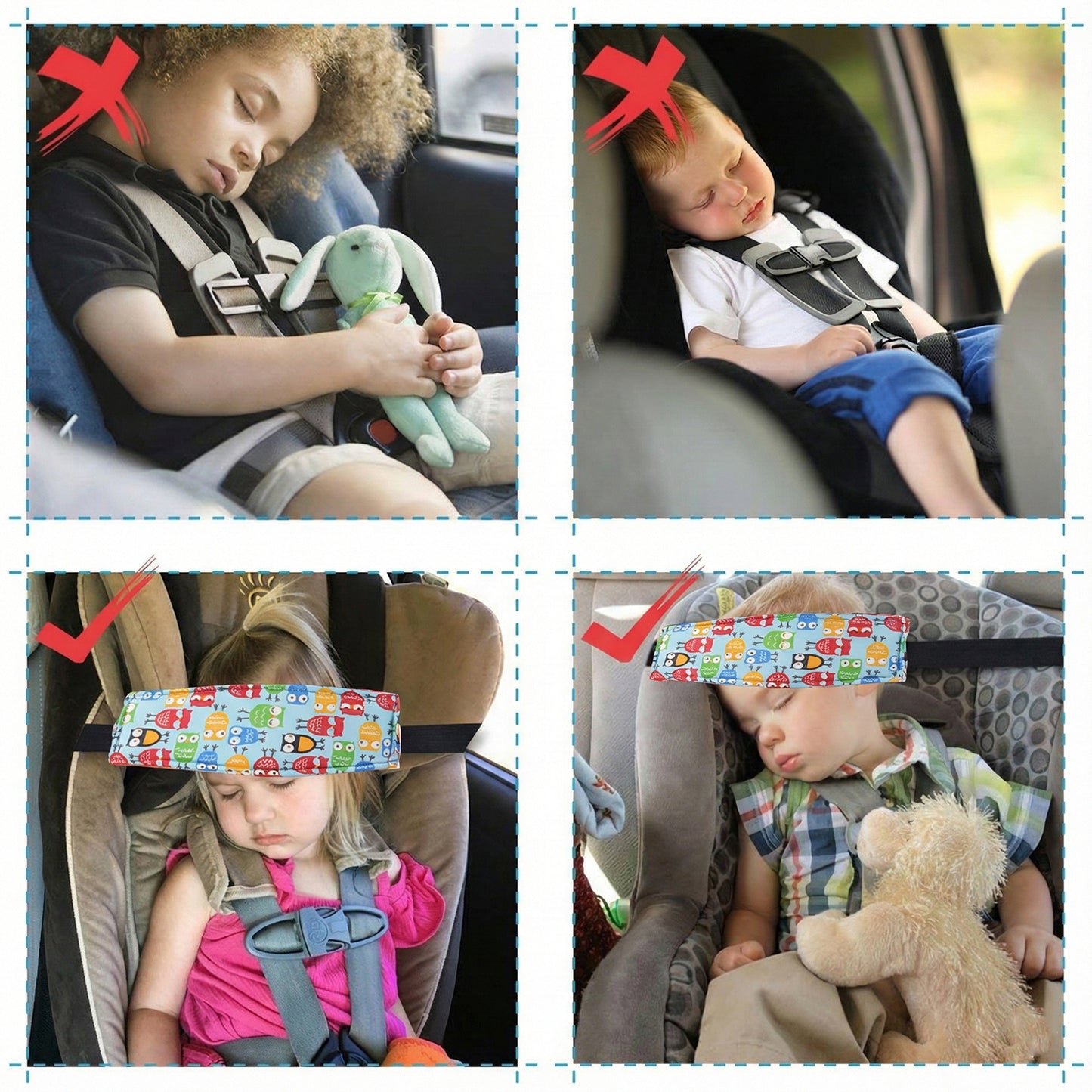 Adjustable Baby Head Support Strap for Car Seats & Strollers (1 Pc) - Happy Price - Image 6
