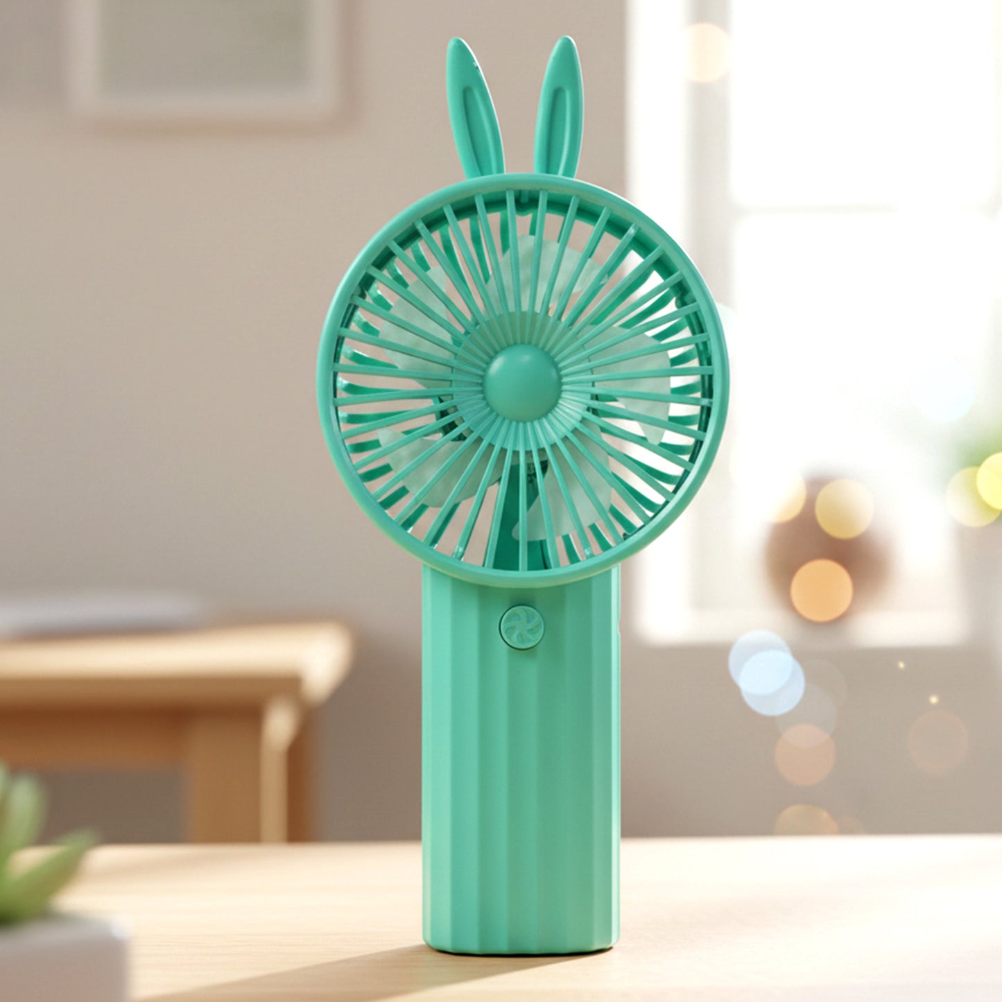 Cute Bunny Ear Mini Handheld Fan, USB Rechargeable Portable Personal Cooler (1 Pc) - Happy Price - Image 6