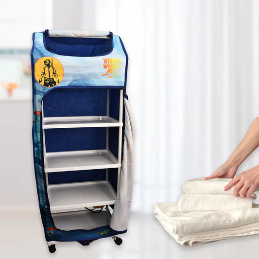 Multi Purpose Foldable Baby Wardrobe  Toy Box 5 Shelves Cartoon Printed - Happy Price - Image 1