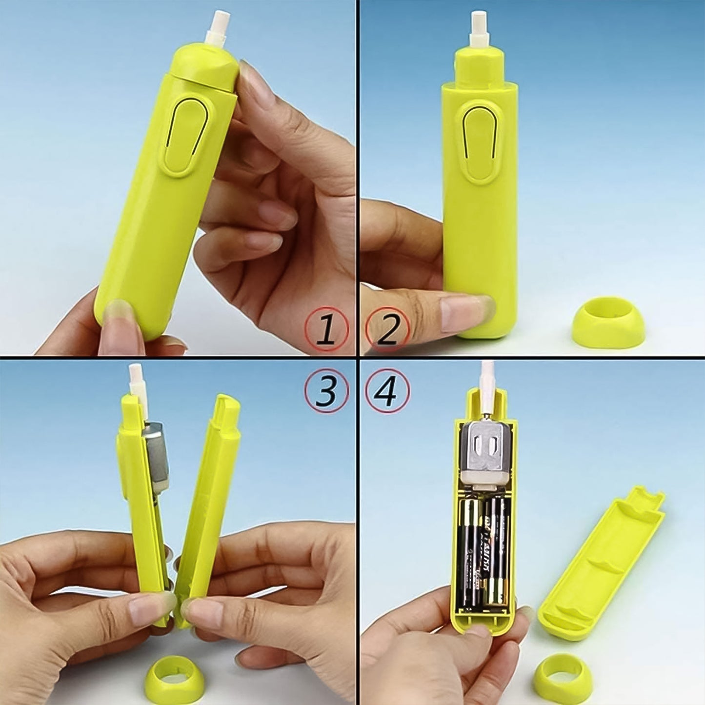 Electric Eraser Kit Automatic Pencil Eraser Battery Operated With 12 Eraser Refills - Happy Price - Image 3
