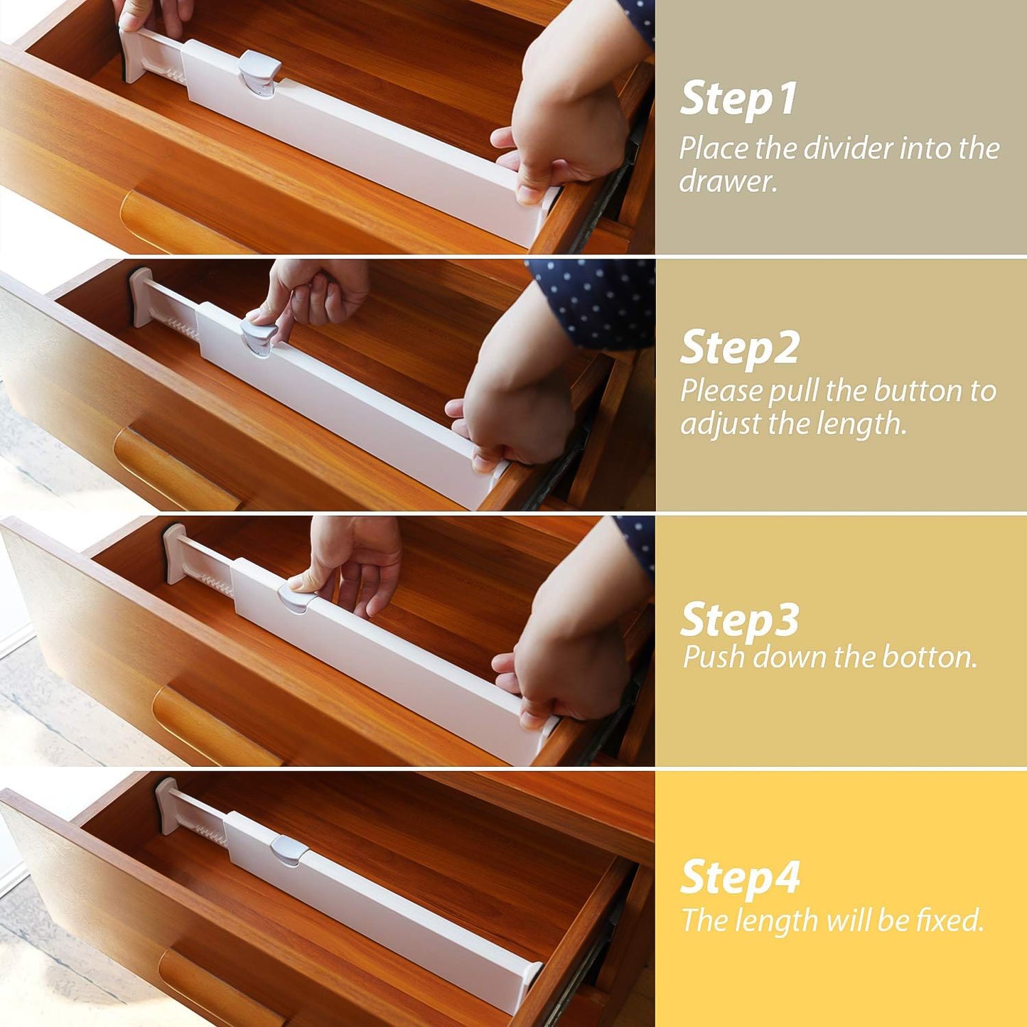 Adjustable Drawer Organizers - Expandable Storage Dividers (1 Pc) - Happy Price - Image 6