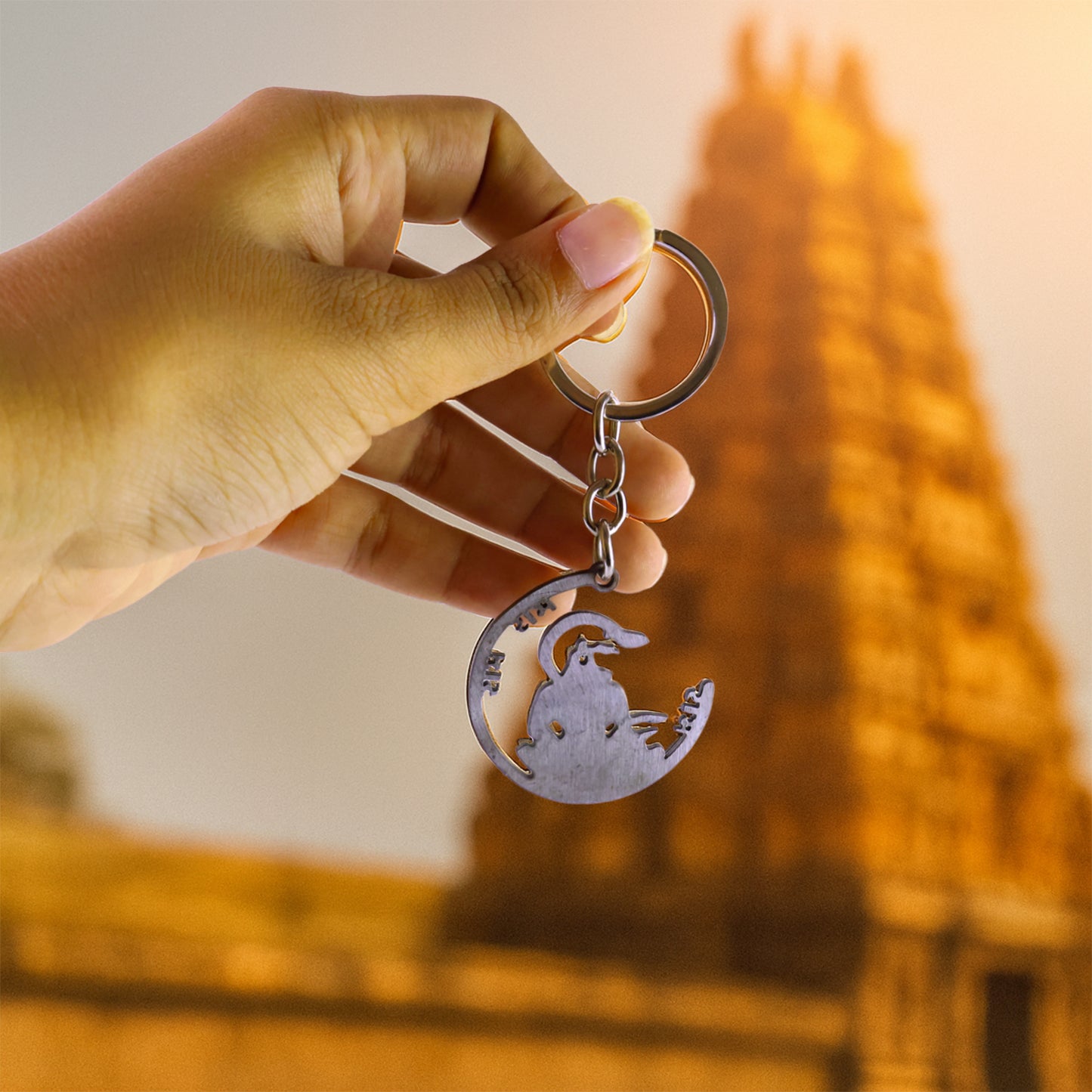 Jai Shri Ram Hanuman Metal Keychain - 1 Pc - Happy Price - Image 6