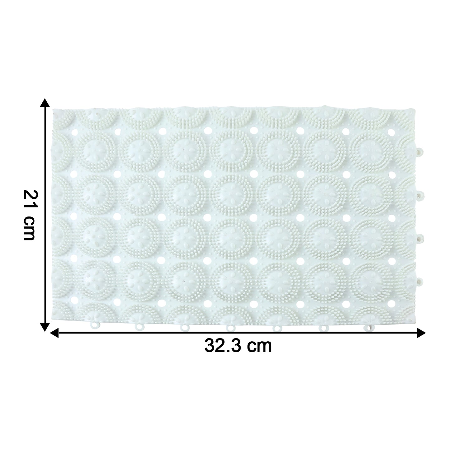 Anti-Slip Bathroom Massage Mat with Suction Cups - 4 Pc Set (33 x 21 cm) - Happy Price - Image 5