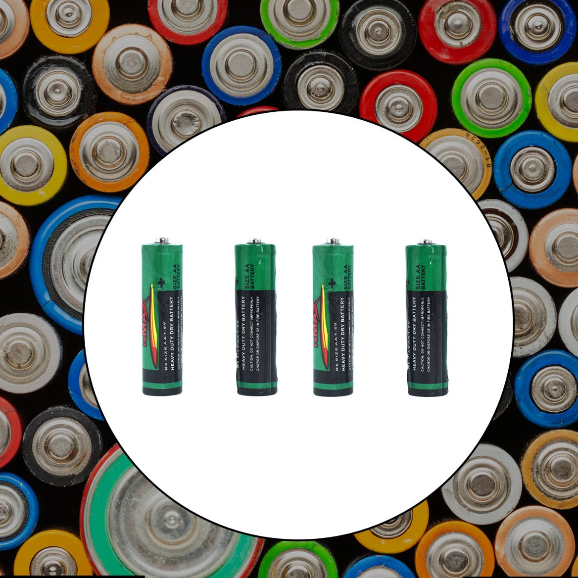 HappyPrice AA Alkaline Batteries - 4 Pcs, 1.5V Non-Rechargeable Power - Happy Price - Image 1