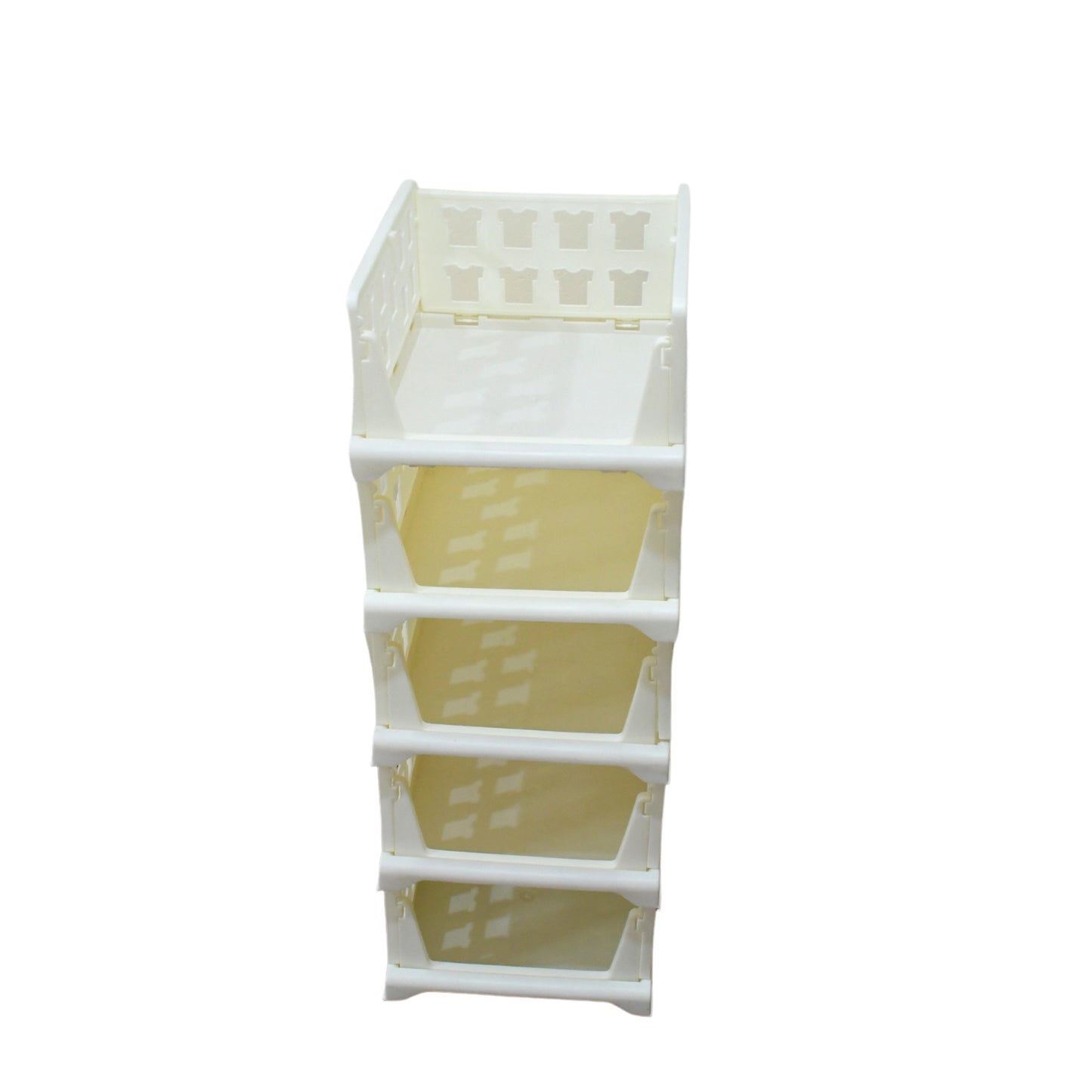 5 Layer Stackable Multifunctional Storagefor Clothes Foldable Drawer Shelf Basket Utility Cart Rack Storage Organizer Cart For Kitchen Pantry Closet Bedroom Bathroom Laundry (5 Layer 1 Pc) - Happy Price - Image 4