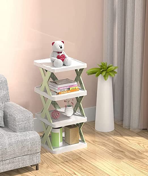 4 Layer Shoes Stand Shoe Tower Rack Suit For Small Spaces Closet Small Entryway Easy Assembly And Stable In Structure Corner Storage Cabinet For Saving Space - Happy Price - Image 1