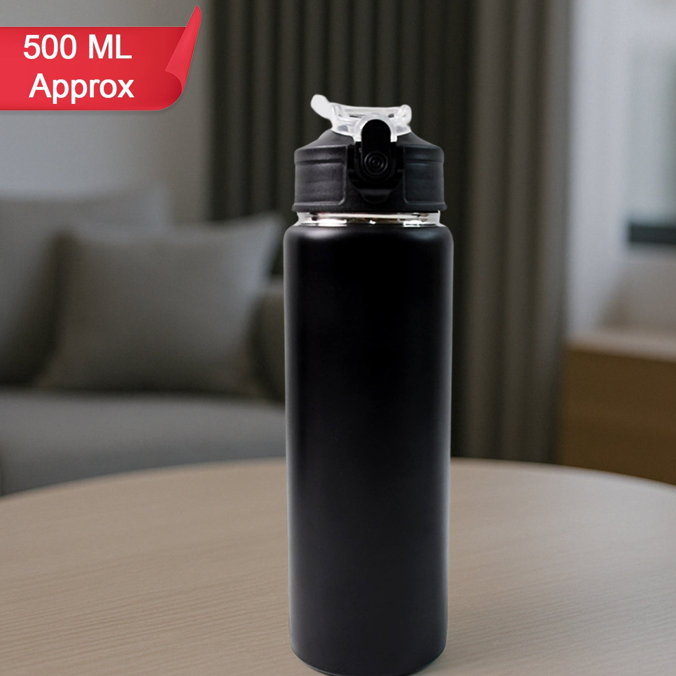 Stainless Steel Sports Water Bottle (Approx 500ml) - Happy Price - Image 1