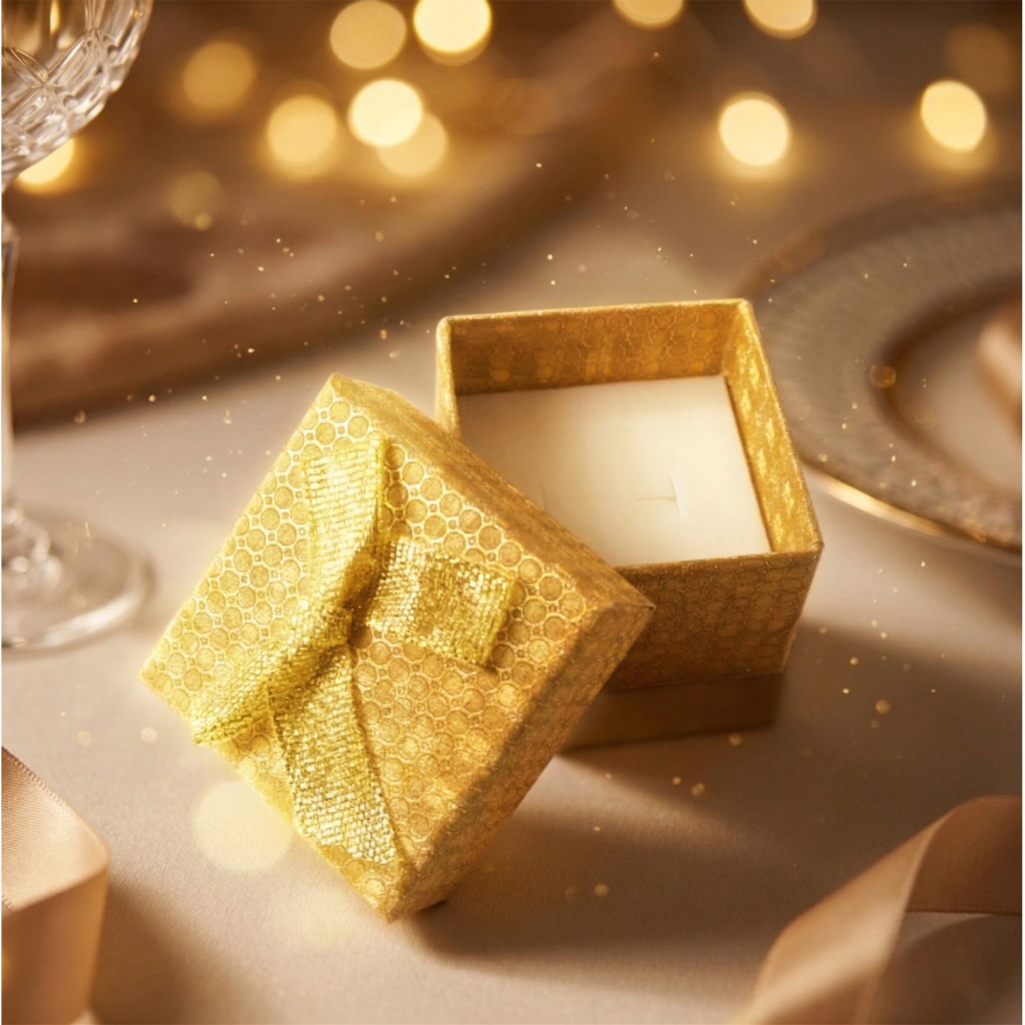 Elegant Premium Gift Box With Decorative Ribbon (1 Pc)
