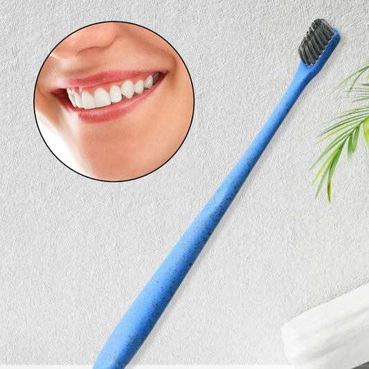 Wheat Straw Toothbrush Women Men Soft-bristle Toothbrush Oral Care Tooth Brush Manual Toothbrush For Deep Cleaning Dental Care (1 Pc) - Happy Price - Image 1